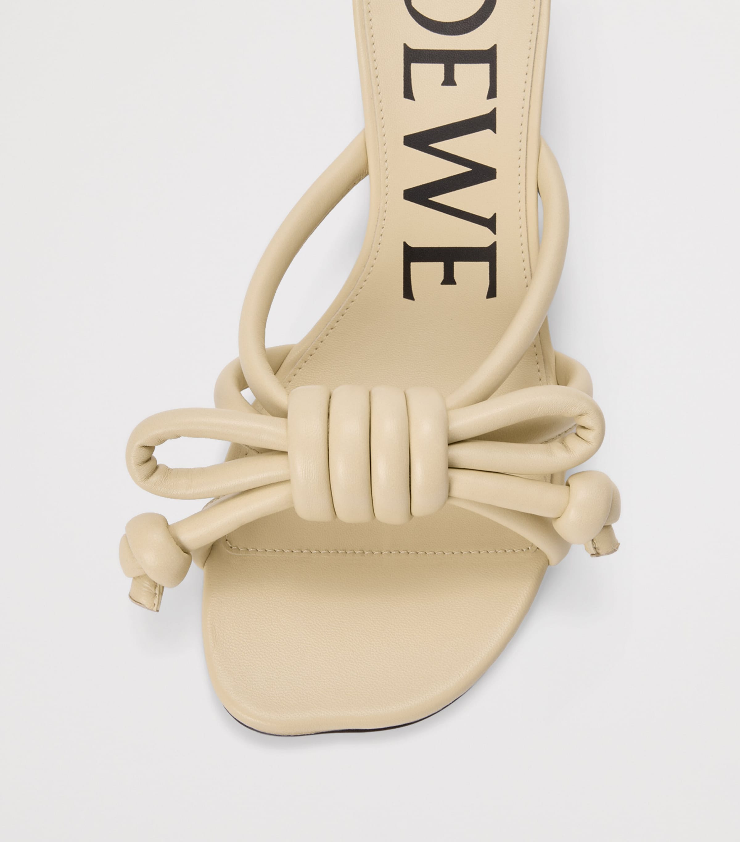 LOEWE Lambskin Flamenco Knot Mules 45 Butter Image 5