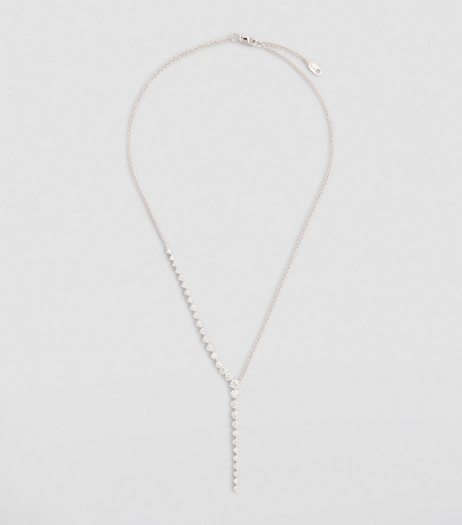 Melissa Kaye White Gold and Diamond Aria Cascade Necklace White Gold Image 2