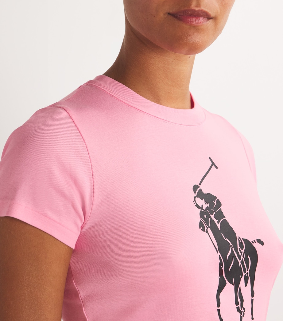 Cotton Polo Pony T-Shirt COURSE PINK Image 6