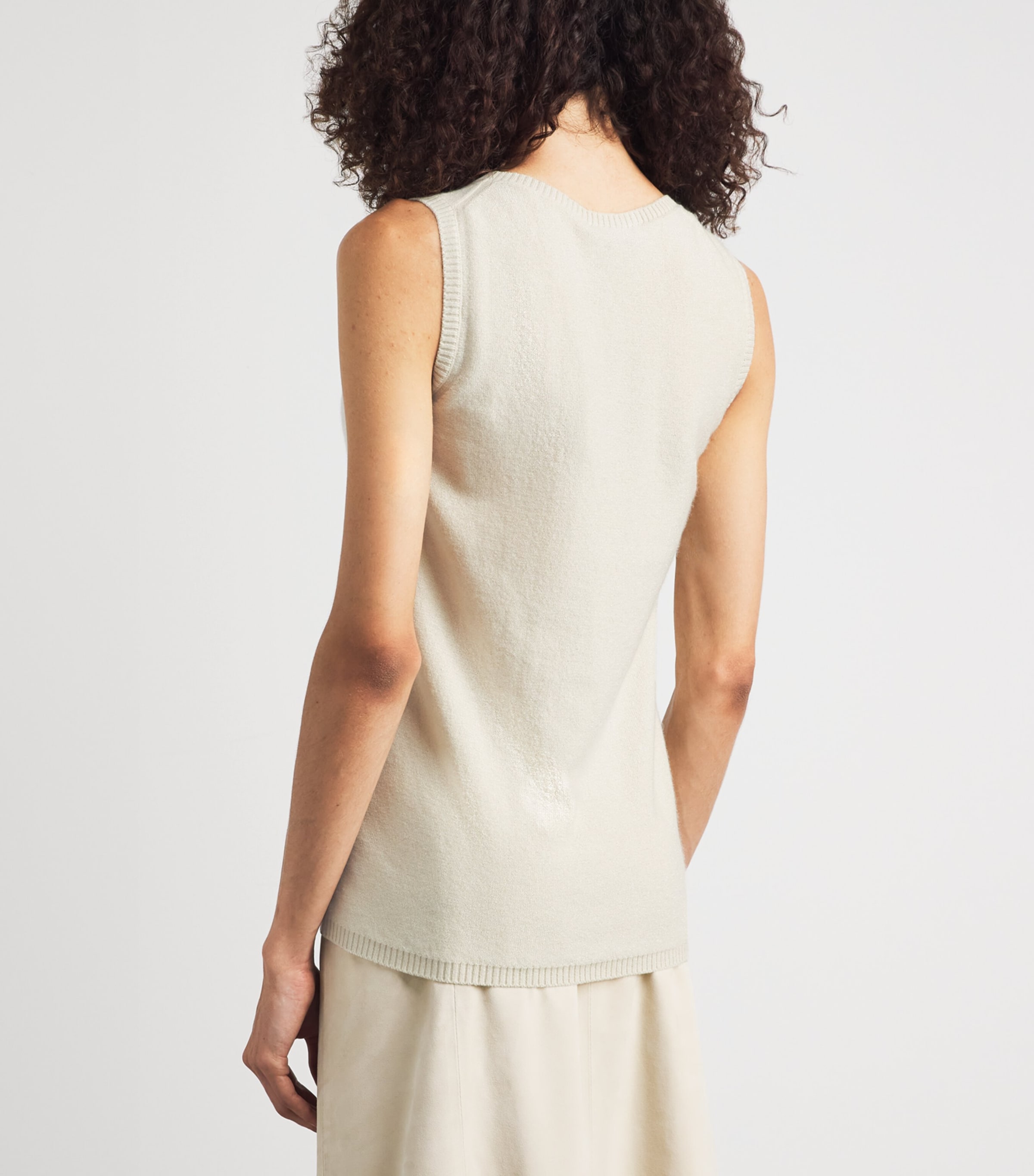 Colombo Womens Cashmere Tank Top White Image 5