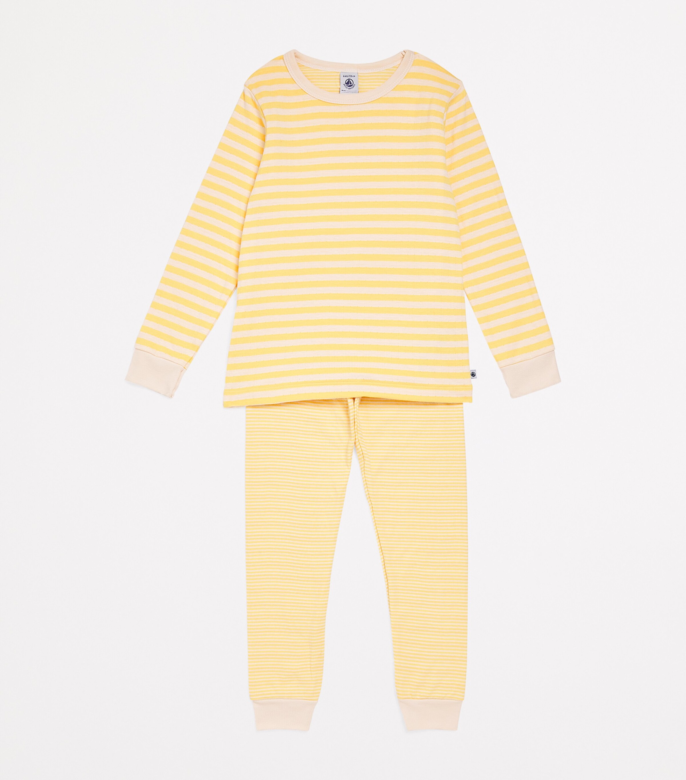 Cotton Stripe Pyjama Set (2-4 Years) 01ORGE/AVALANCHE Image 3