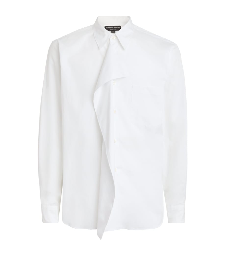 Comme Des Garçons Mens Cotton Flap Shirt White Image 1