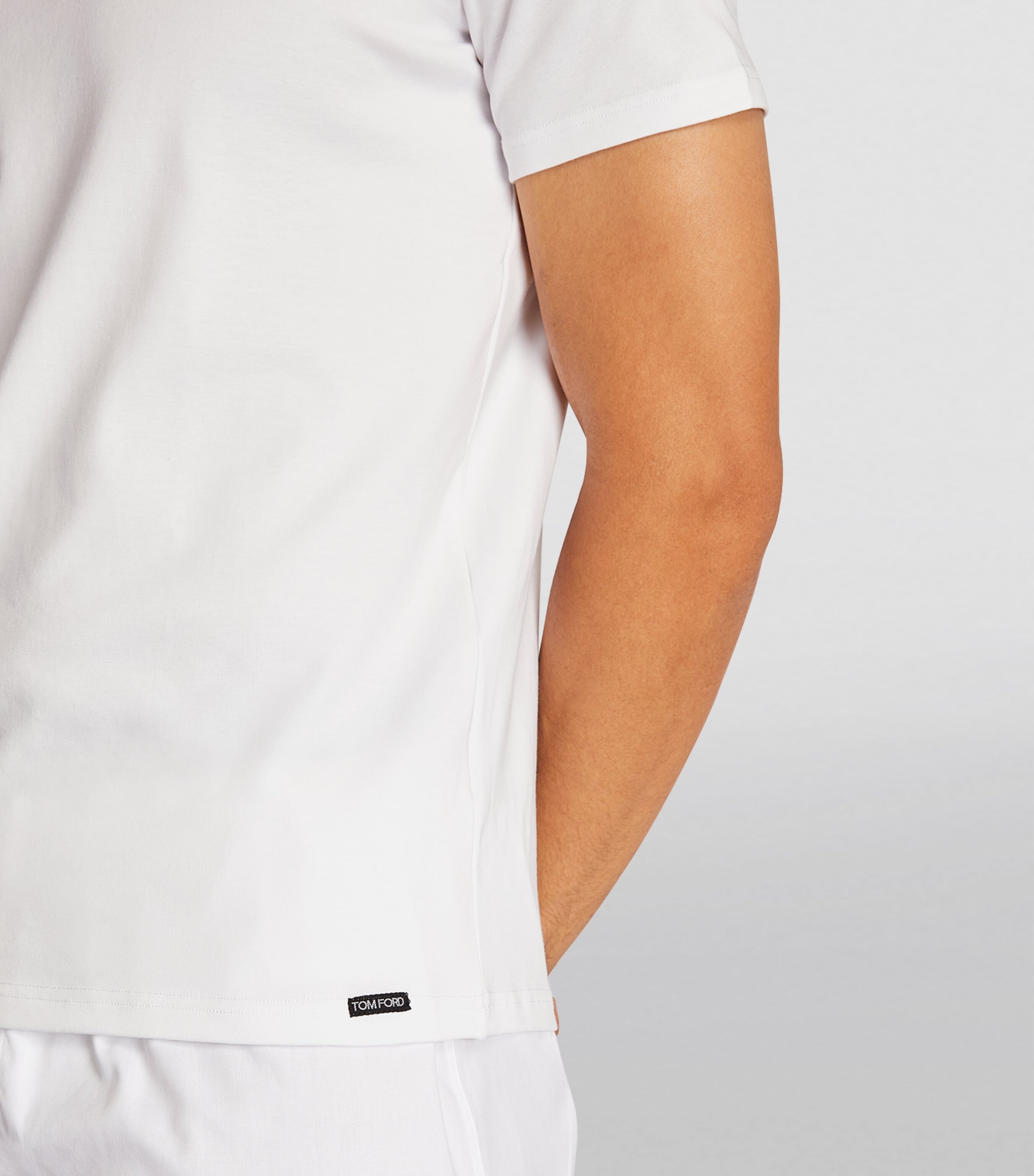 Stretch-Cotton T-Shirt 100 WHITE Image 11