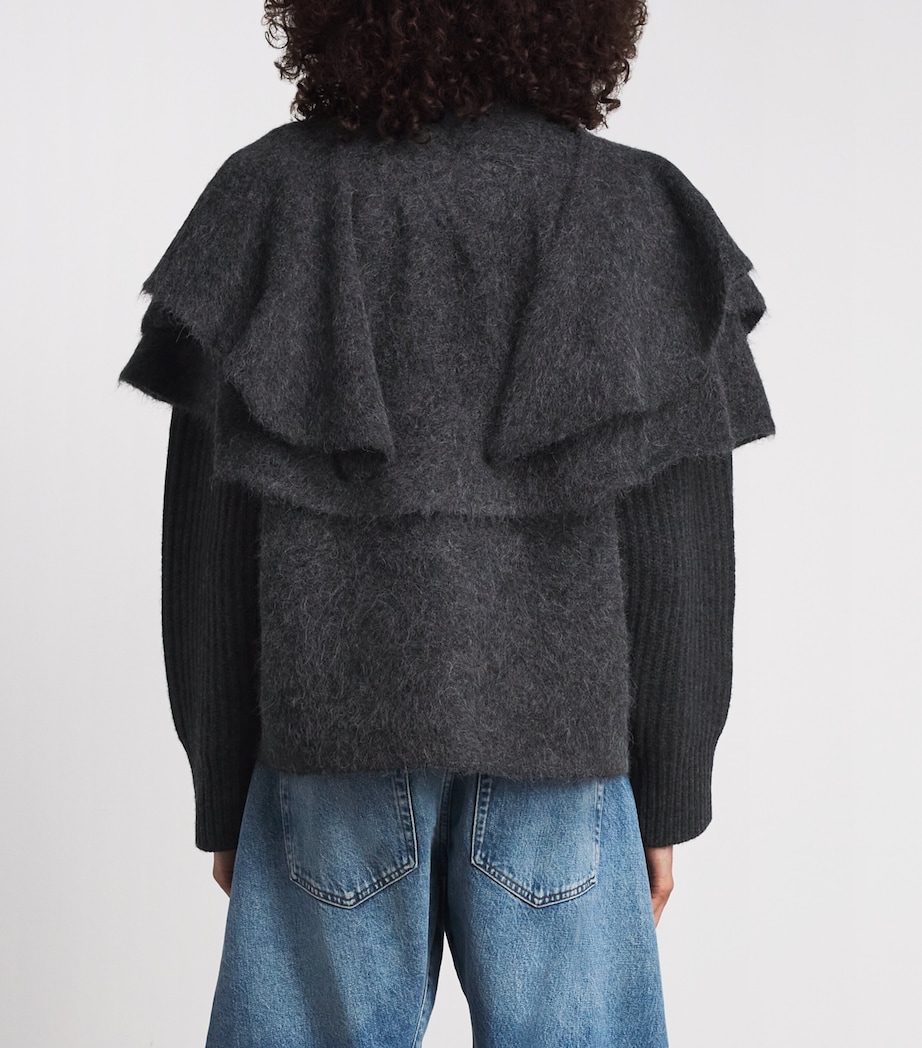FRAME Womens The Wrap Cape Coat Grey Image 5