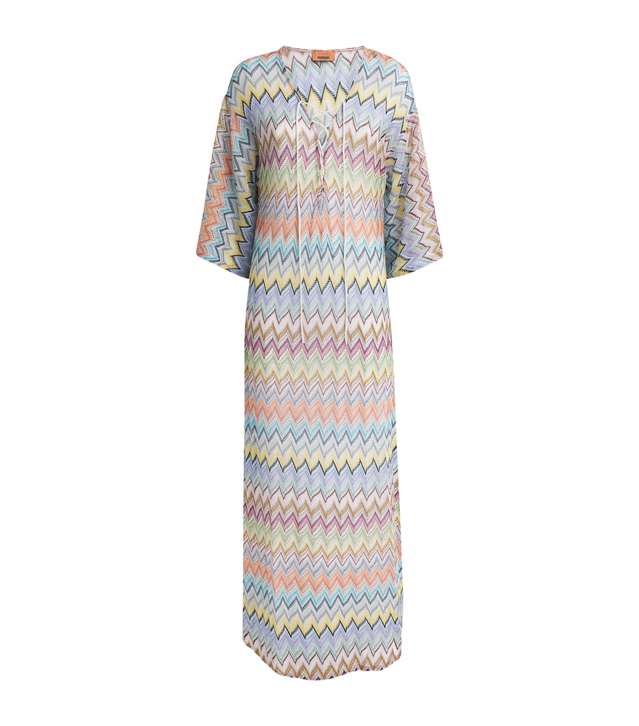 Missoni Womens Zigzag Kaftan Maxi Dress Smsor Multicolor Image 1