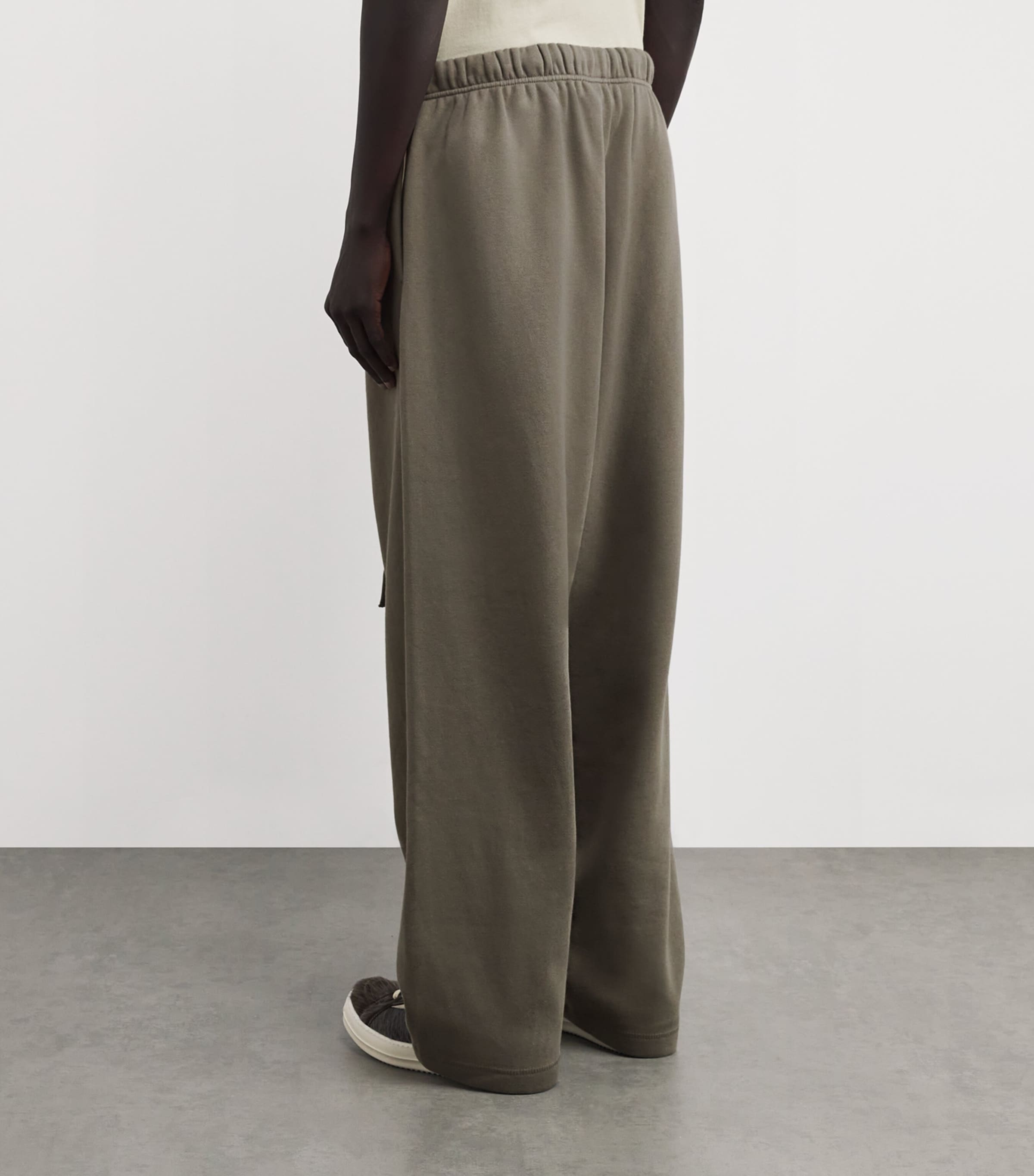 FEAR OF GOD ESSENTIALS Green Cotton-Blend Wide-Leg Sweatpants