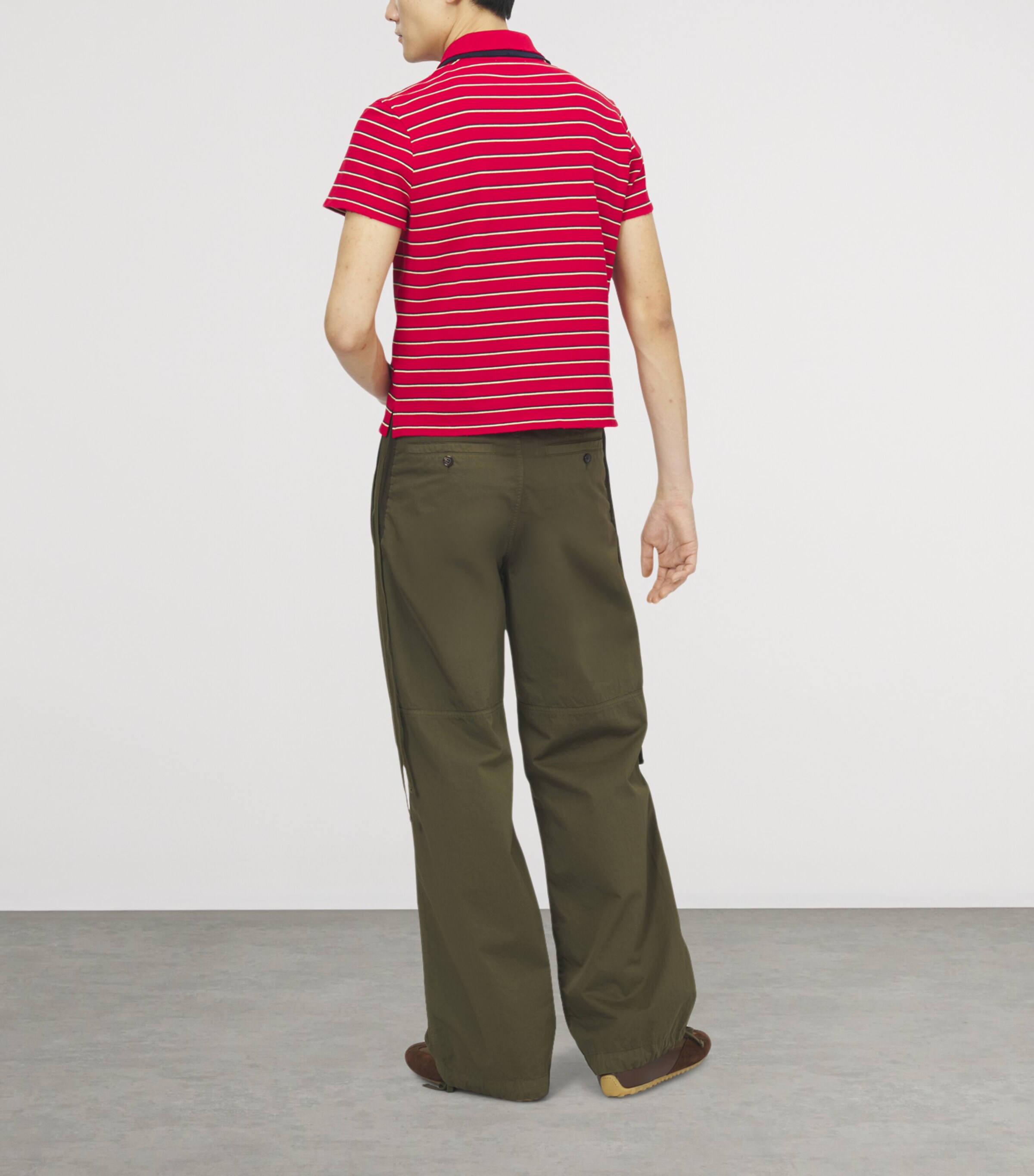McQueen Mens Stripe Polo Shirt Image 3