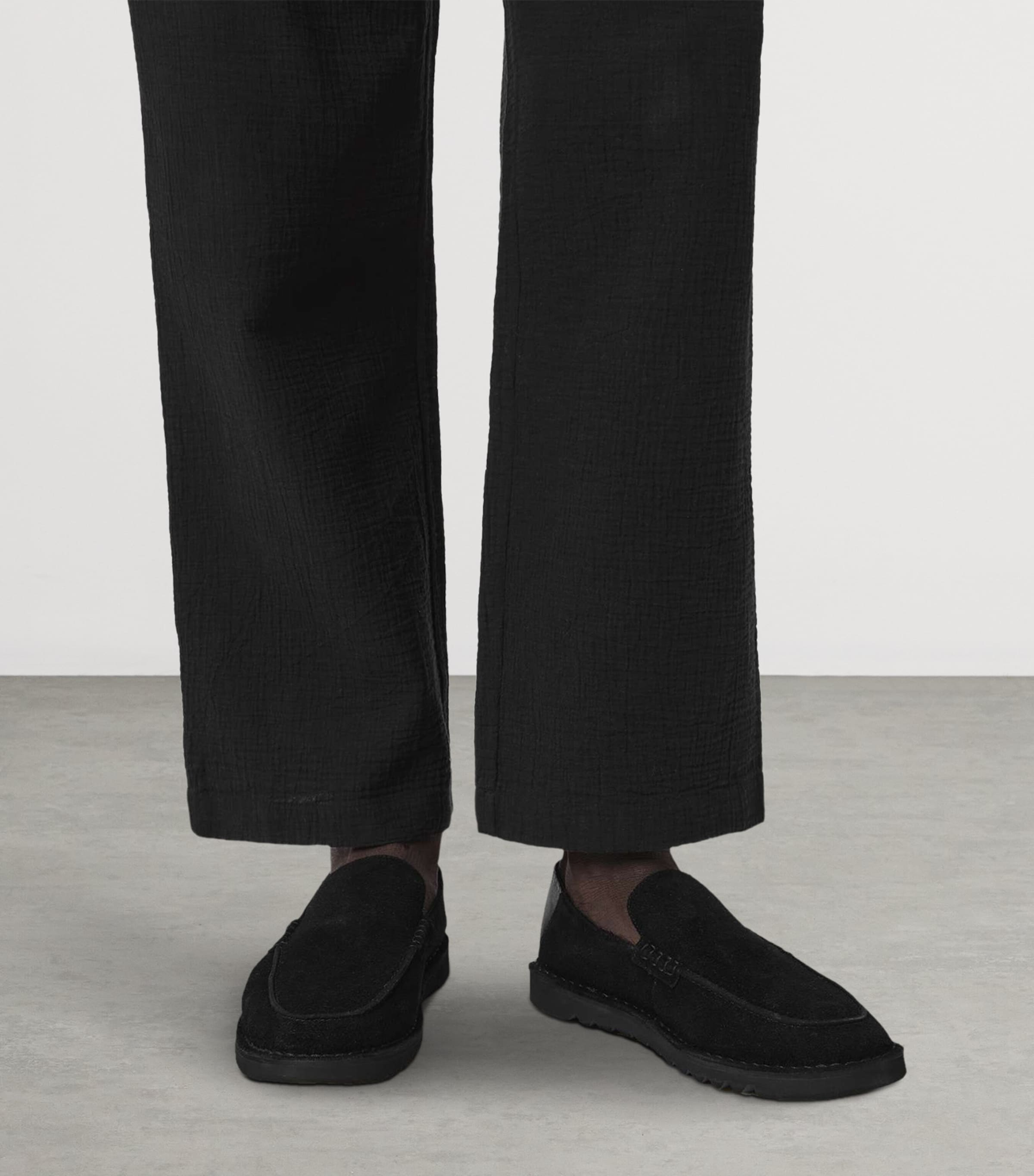AllSaints Leather Six Loafers Black Image 2
