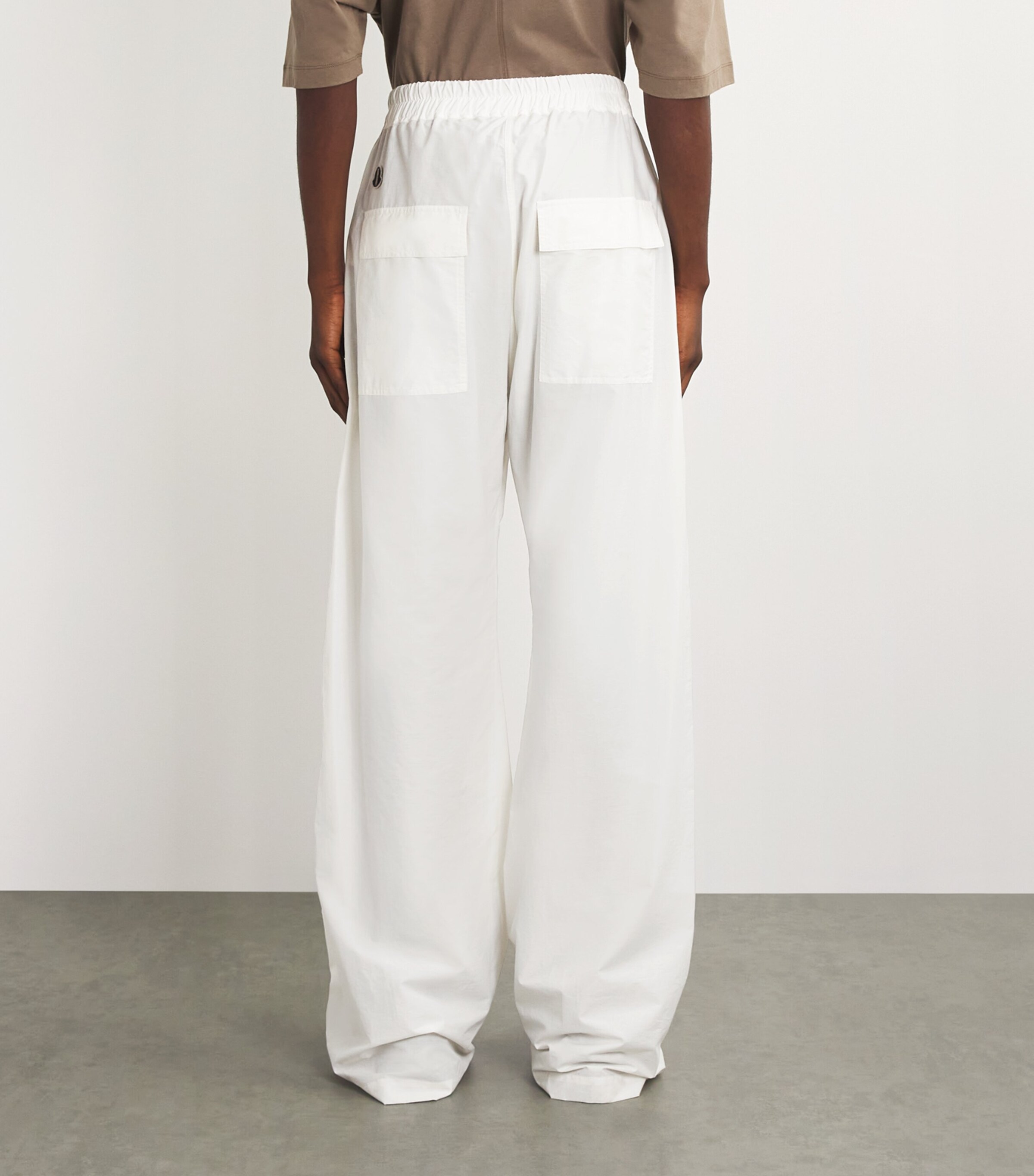 パンツ MONCLER Wide trousers MONCLER Cotton-blend twill wide leg pants | NET-A-PORTER