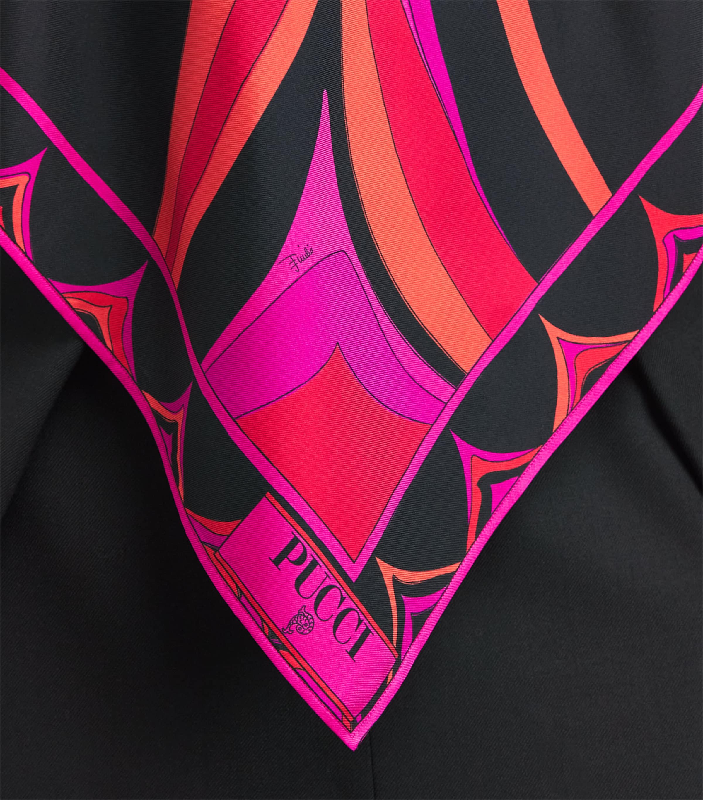 PUCCI Womens Silk Fari Kaftan Top Fuchsia Image 3