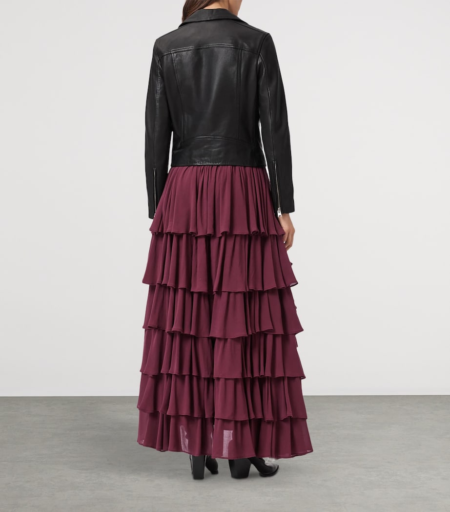 Ruffle Cavarly Maxi Skirt TAWNY PORT RED Image 6