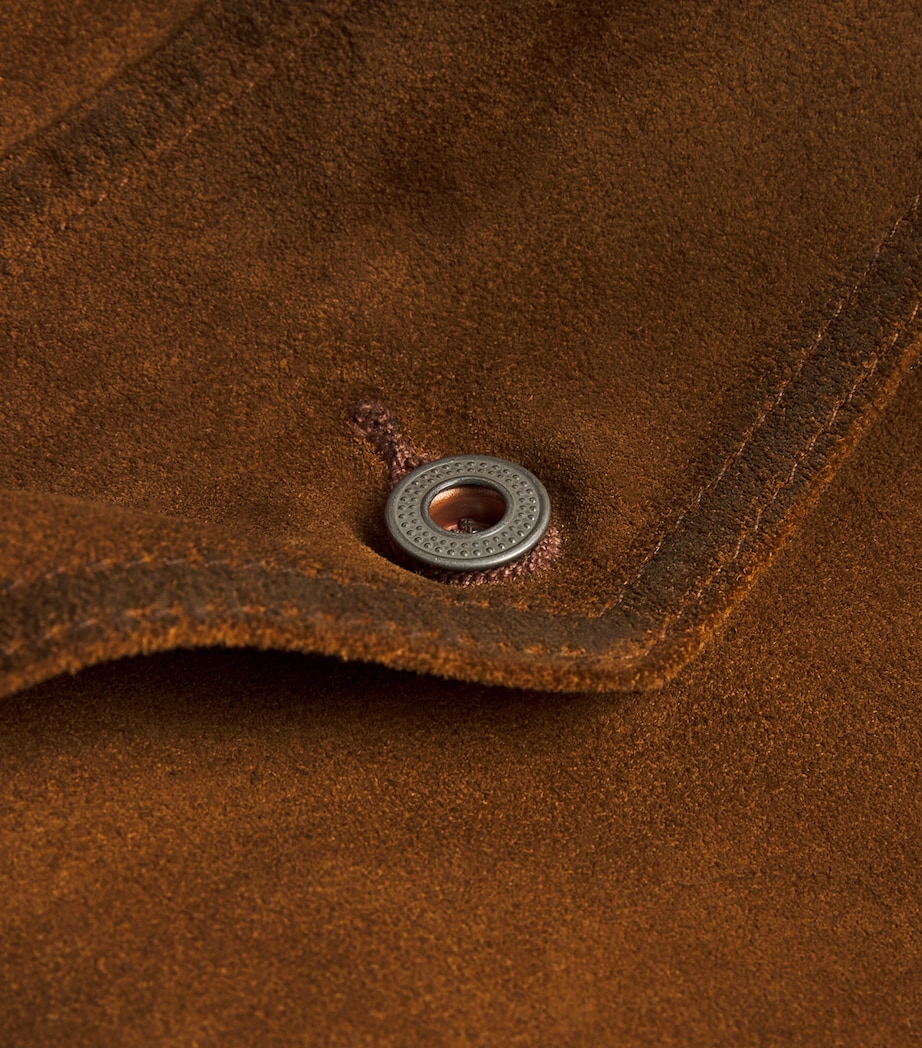 Double RL Roughout Suede Jacket BROWN Image 5