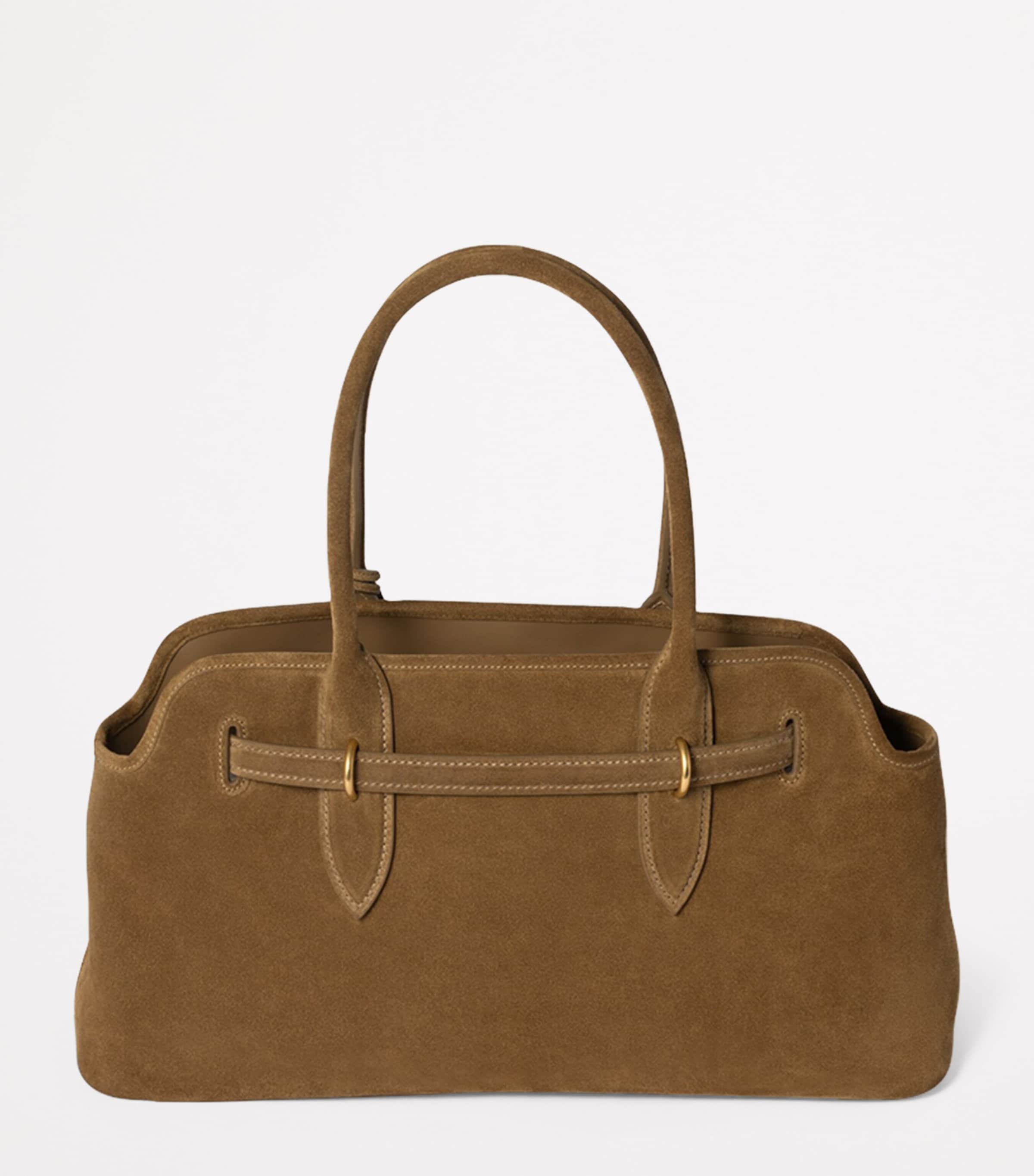 トートバッグ Miu Miu Camel Suede Leather Shopping Bag Miu Miu Camel Suede Leather Shopping Bag | italist