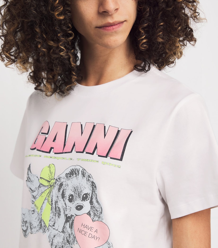 Organic Cotton Puppy T-Shirt 151 BRIGHT WHITE Image 6