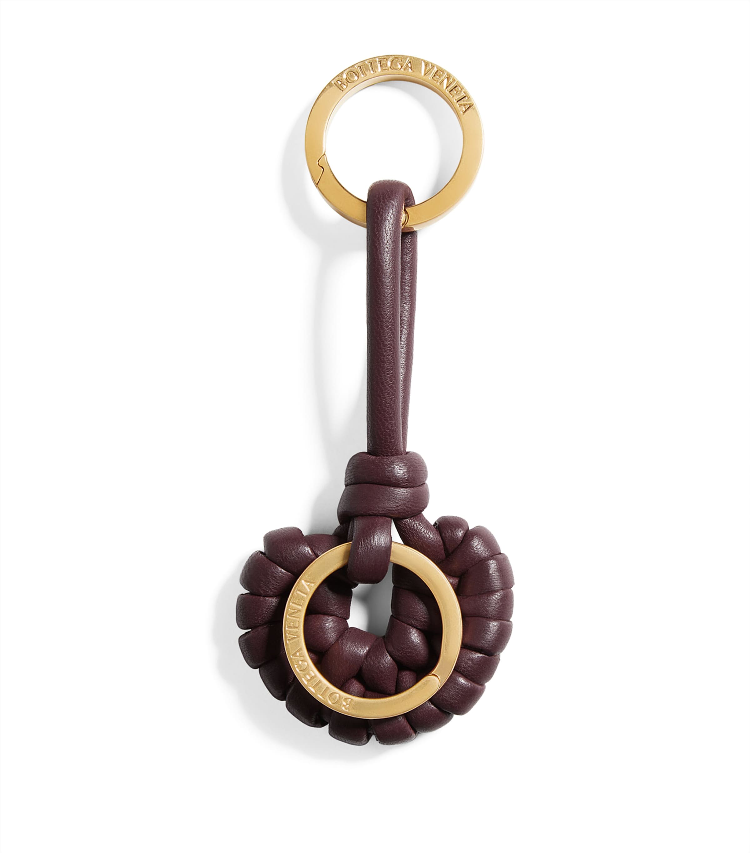 Bottega Veneta Leather Seashell Key Ring Image 1