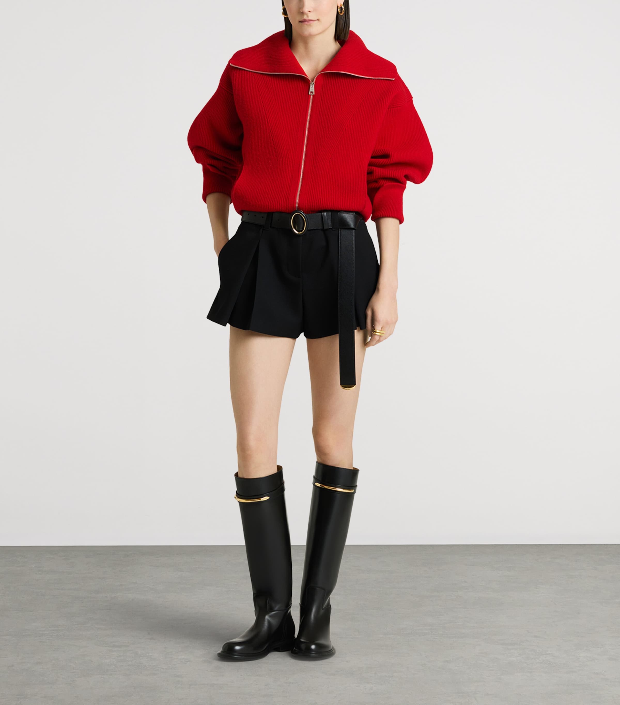 Givenchy Leather Knee-High Riding Boots Image 2