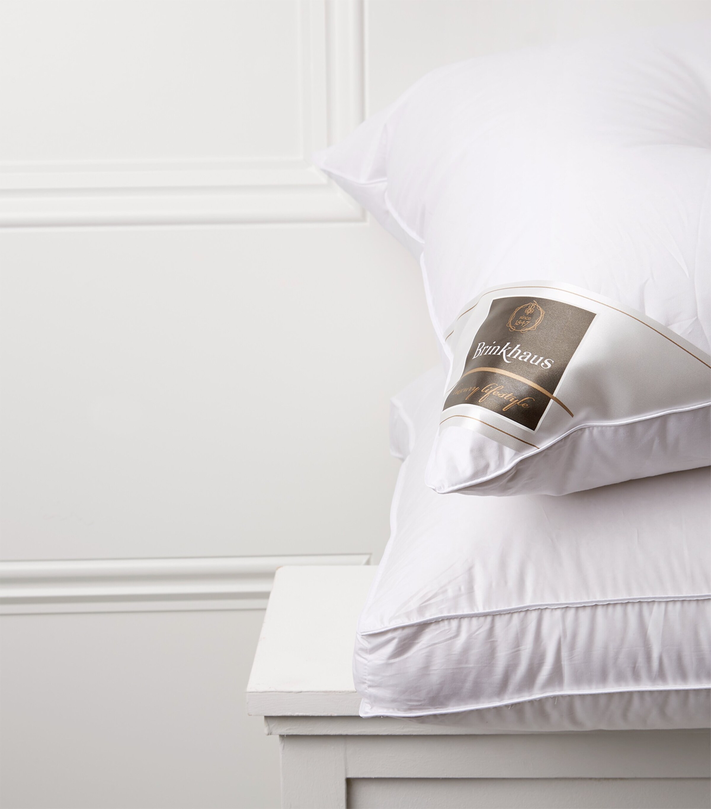 Hungarian Goose Down Firm Pillow WHITE Image 2