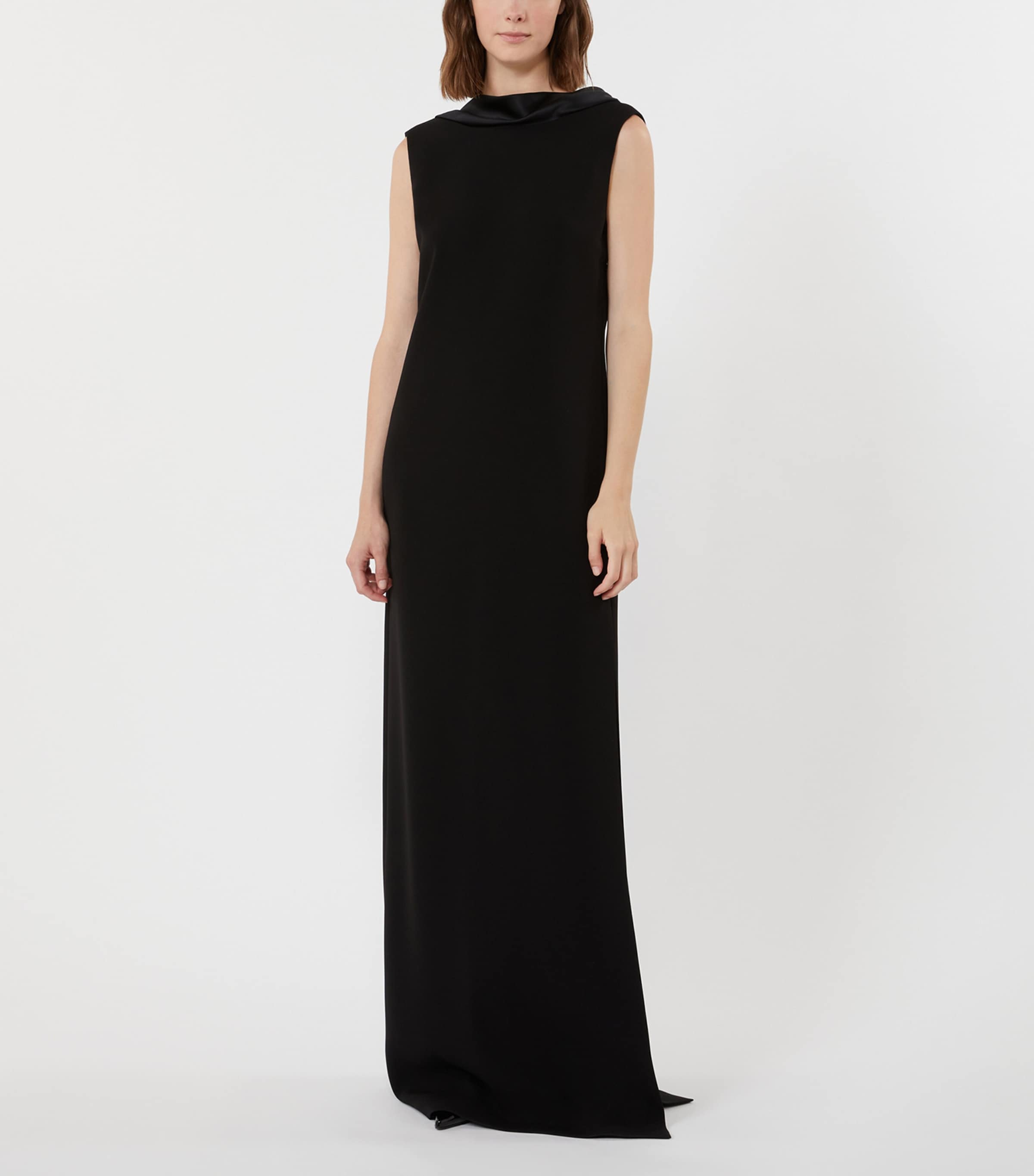 Max Mara Womens Crepe Maxi Dress Black Image 2