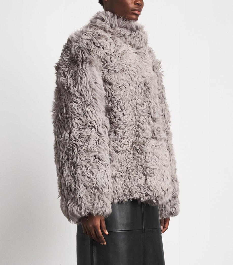 Source Unknown Womens Shearling Lyn Coat Gy Image 4