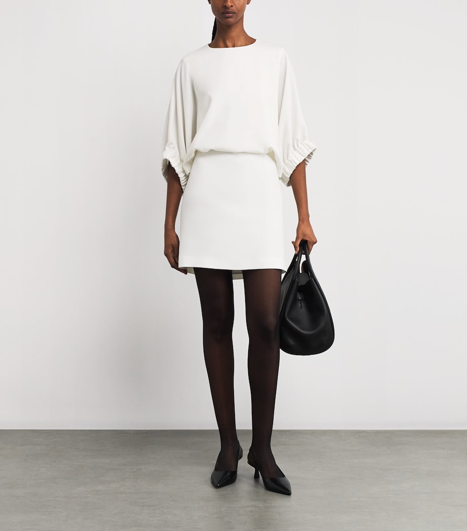 Cady Bow-Tied Mini Dress WHITE Image 2