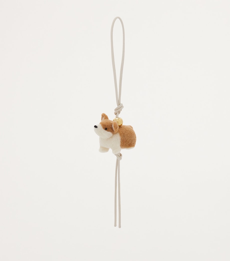 Felt Corgi Charm SOFT WHITE/ORANGE Image 2