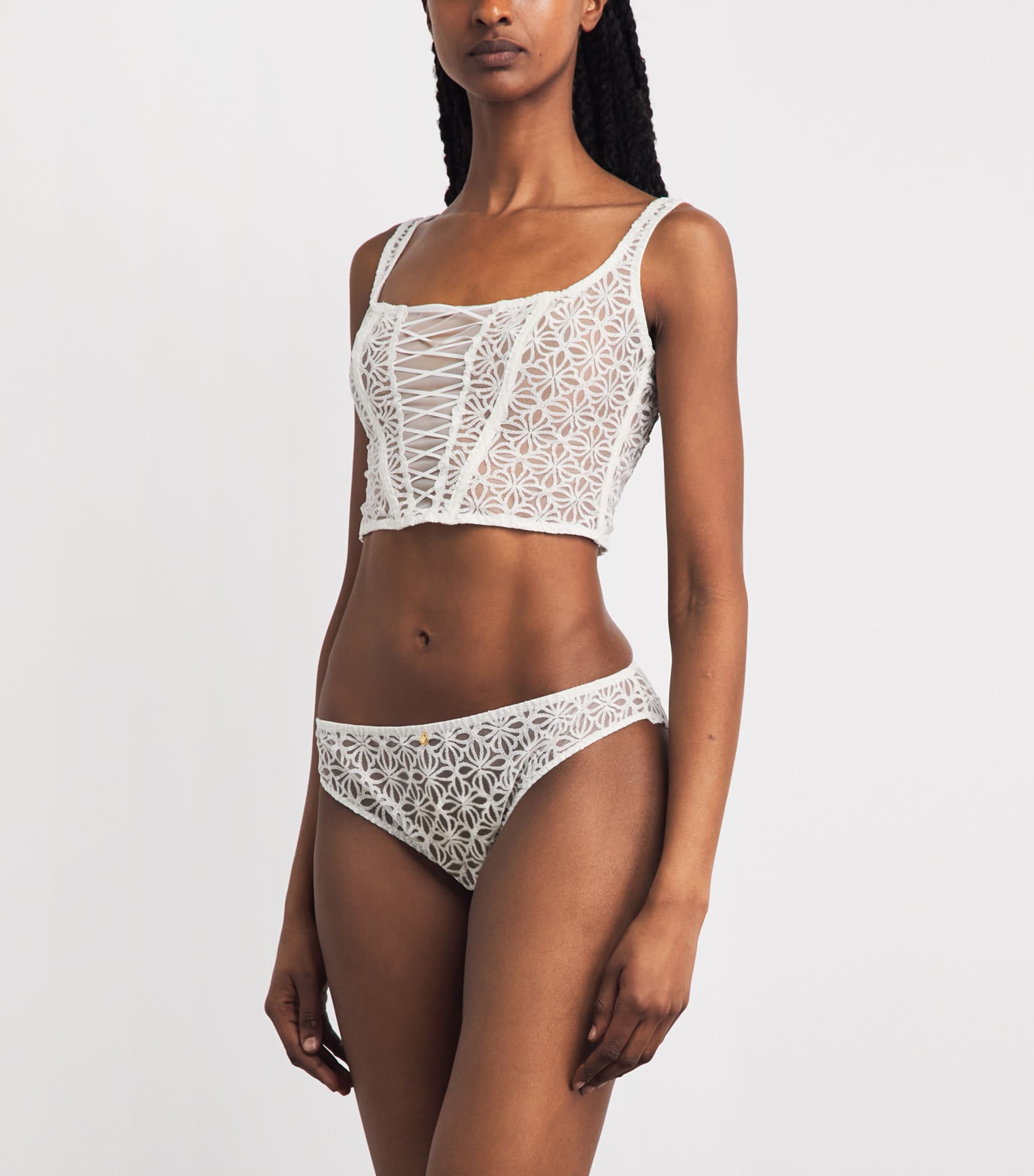 Aubade Womens Lace Secret Memories Bustier Top Ivory Image 2