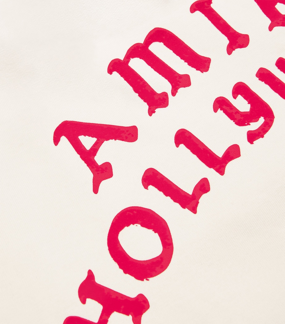 Oversized Cotton Hollywood T-Shirt IVORY RED Image 5