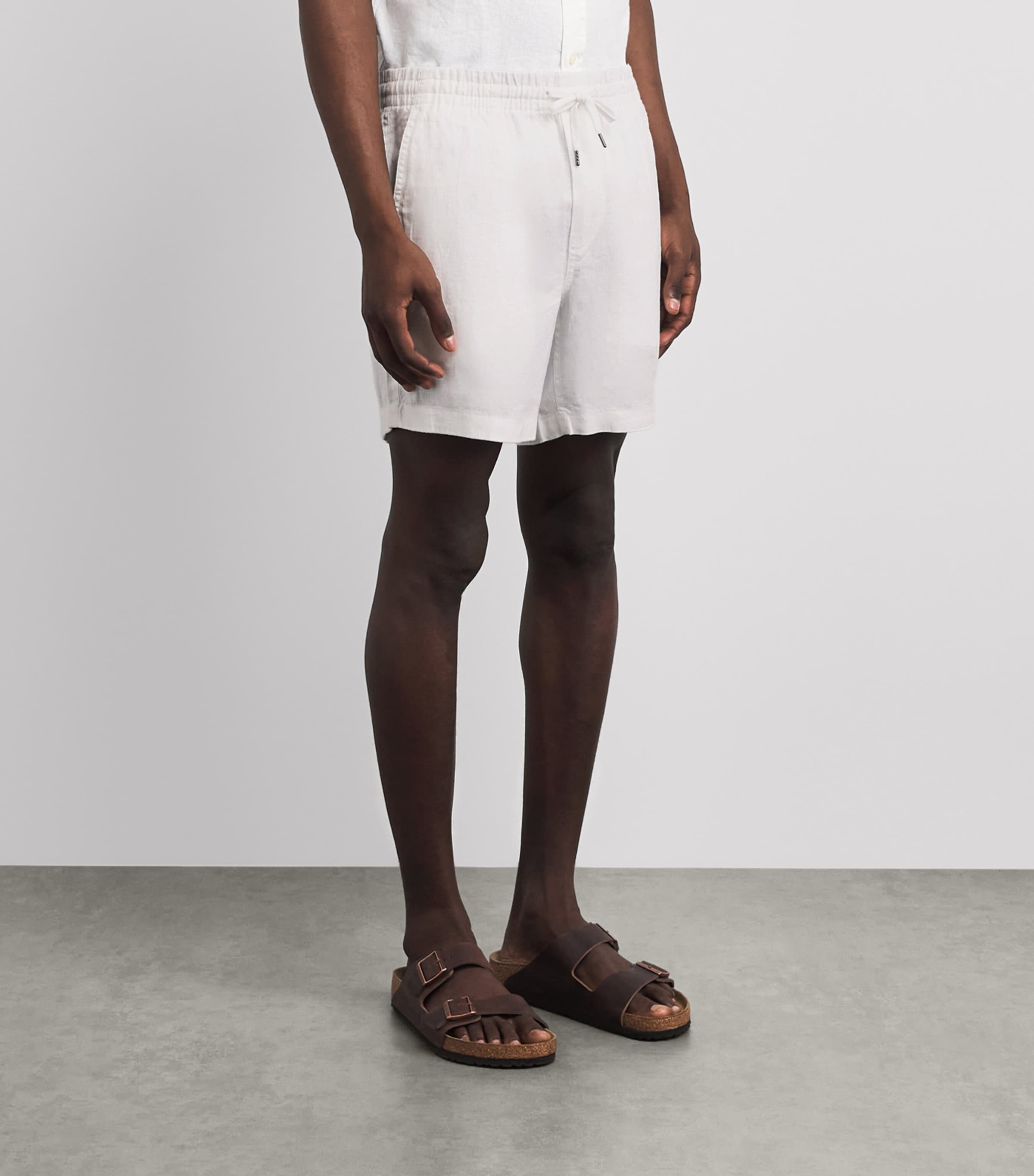 Polo Ralph Lauren Mens Linen Prepster Shorts White Image 4