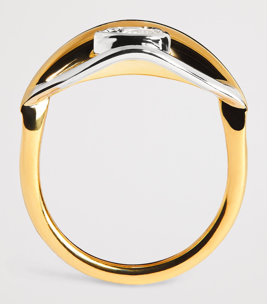 Mixed Gold and Diamond Salvatore Lot N*93 Ring (Size 46) MIXED GOLD Image 3