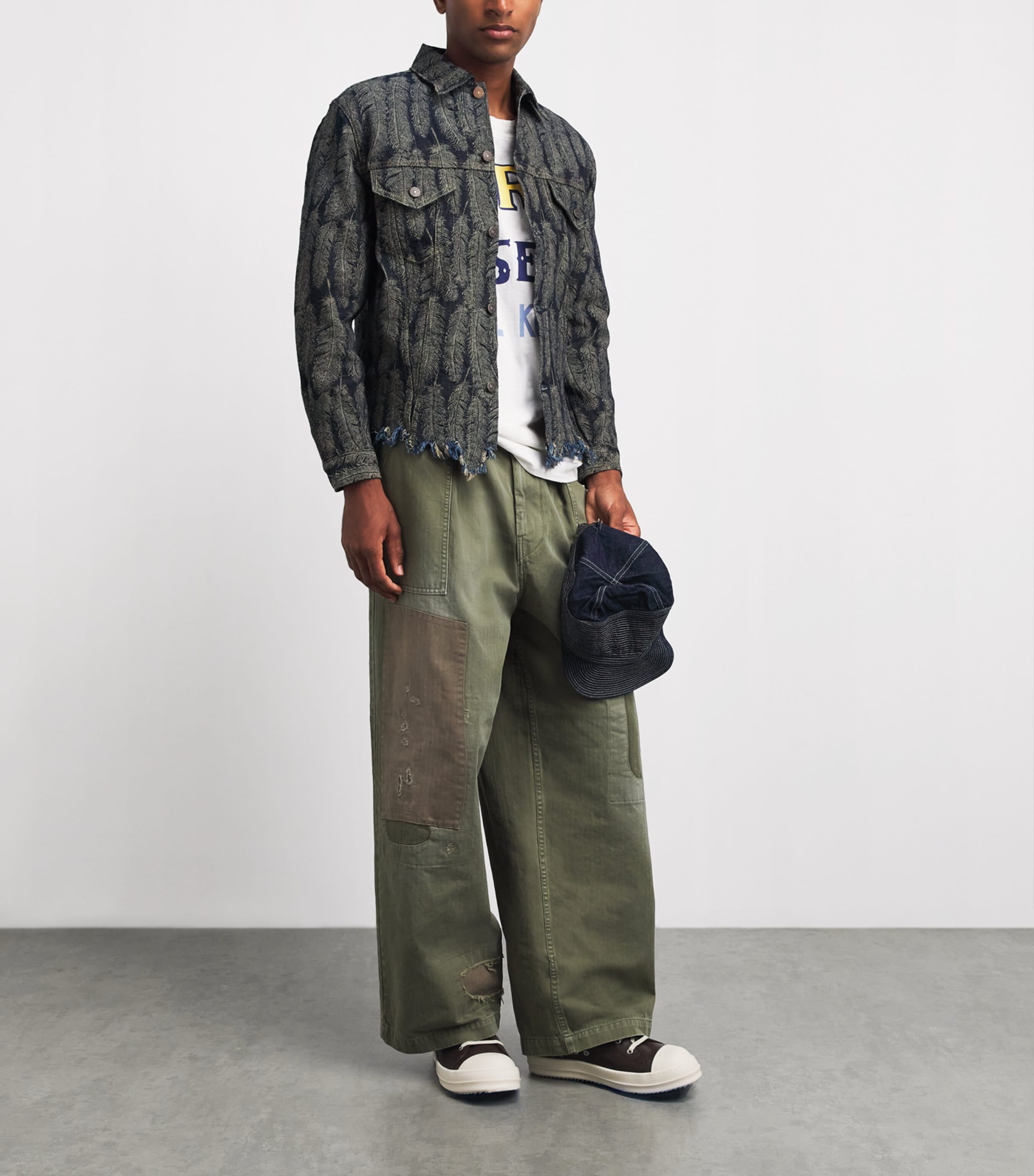 Kapital Mens Magpie Denim Jacket Dark Image 2
