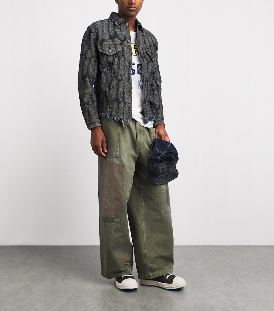 Kapital Mens Magpie Denim Jacket Dark Image 2