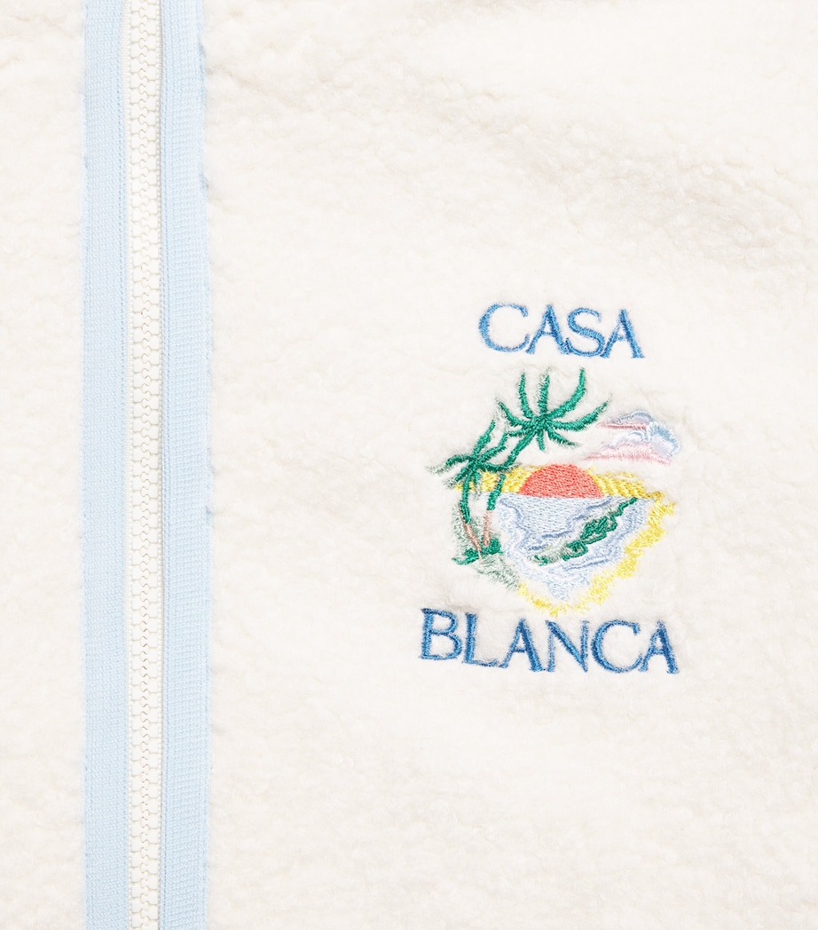 Casablanca Kids CASA SWEATS FZ KIDS FLEECE JACKET . Phantasm Agora Embr Image 3