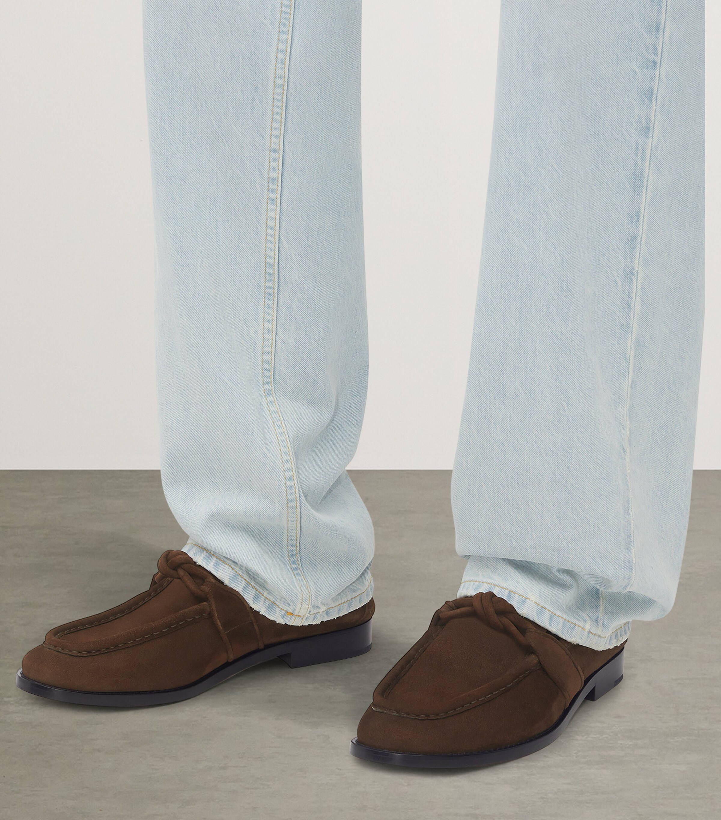 Bottega Veneta Brown Suede Astaire Loafers | Harrods US