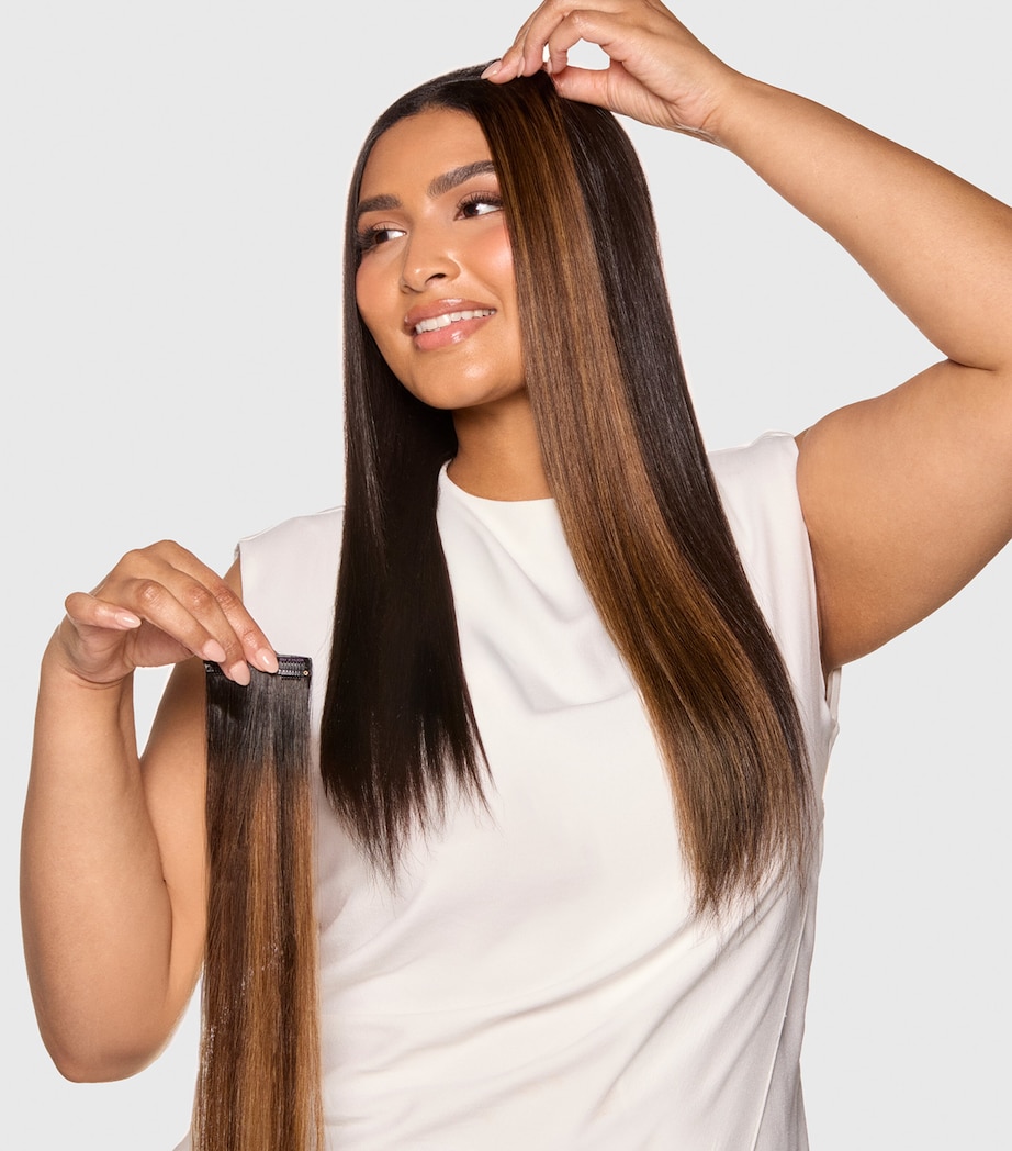 Beauty Works x Huda BARELY THERE Mix & Match Minis Clip-In Hair Extensions (20") ARABIA DOLL Image 6