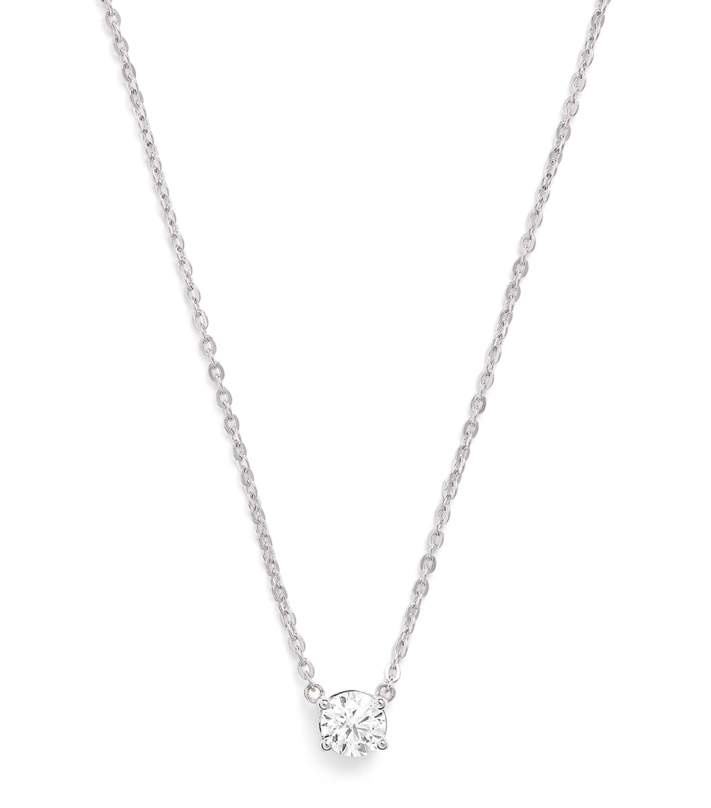 White Gold and Diamond Pendant Necklace (0.50ct) WHITE GOLD Image 1