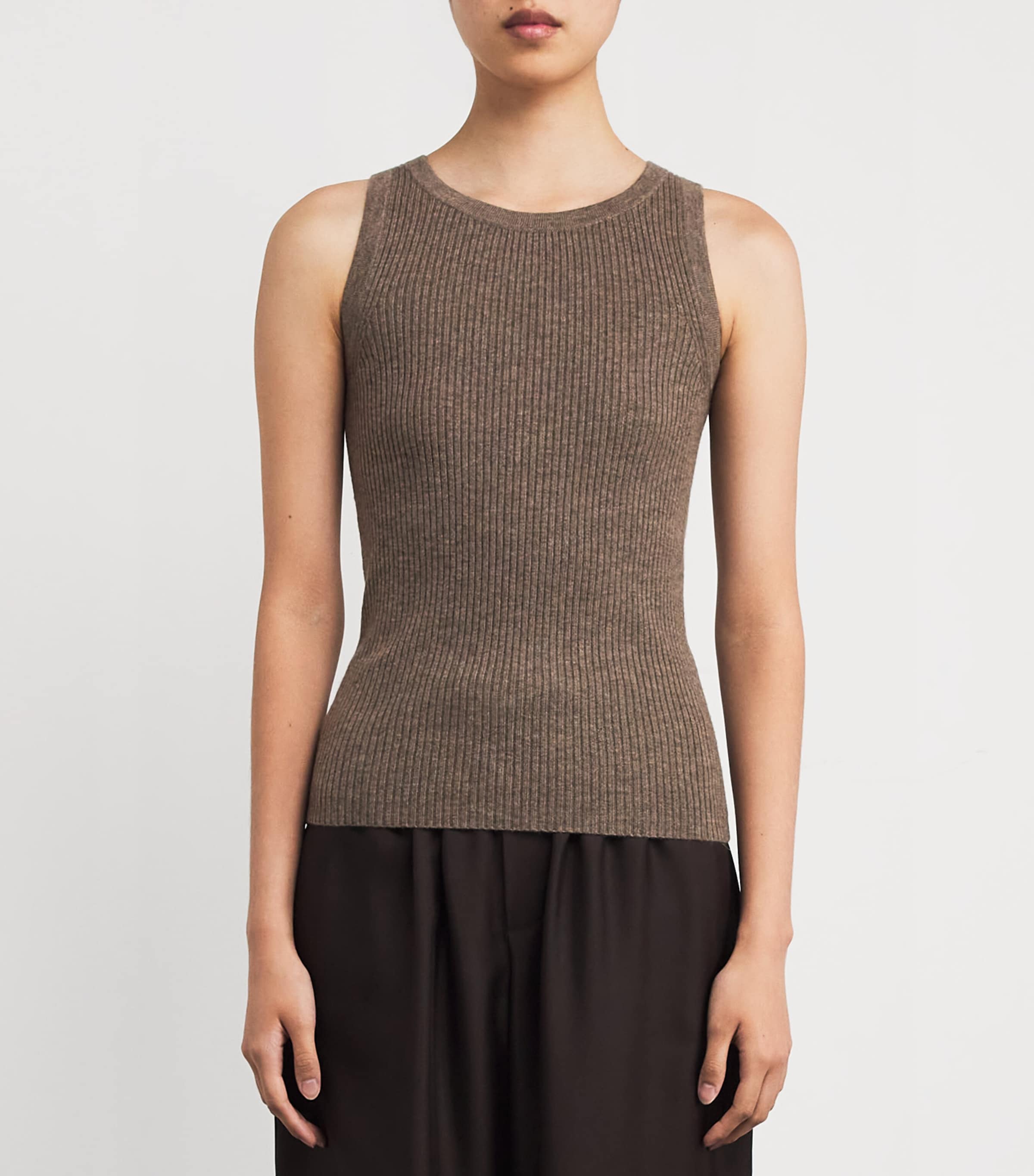 Wool-Cashmere Sweater Tank Top HAZELNUT BROWN Image 3