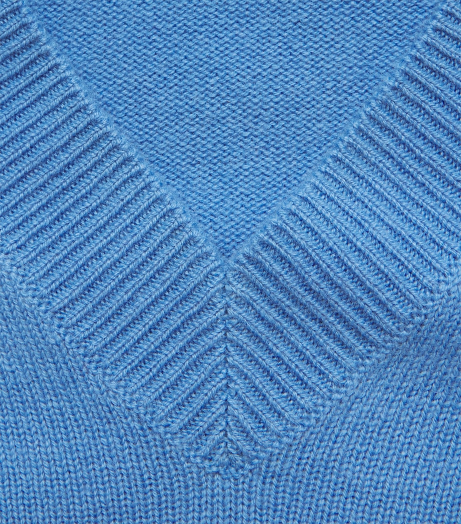 ANINE BING Womens Cashmere Oversized Lee Sweater Blue Image 6