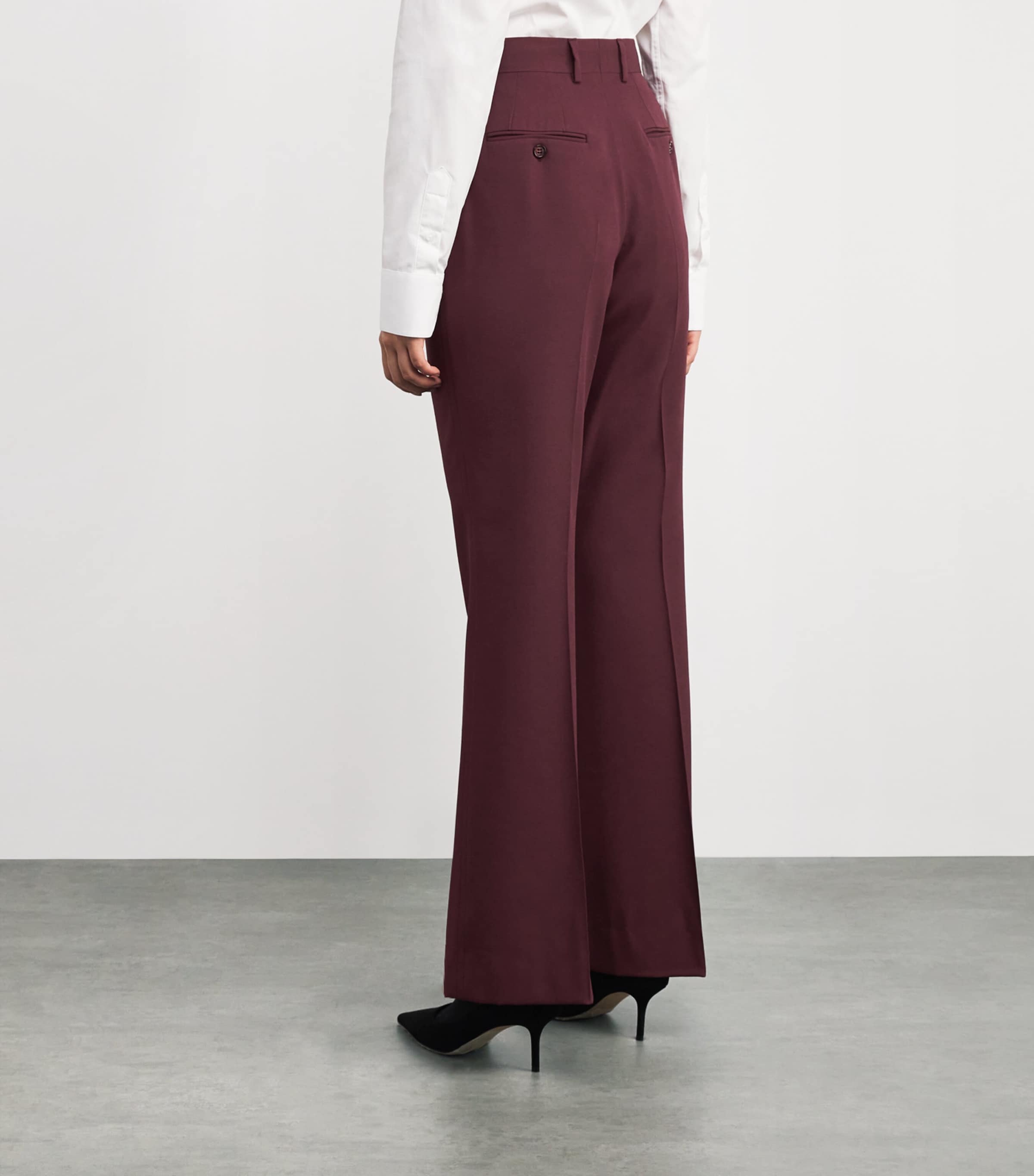 Silk-Wool Flared Trousers 6100 Image 4