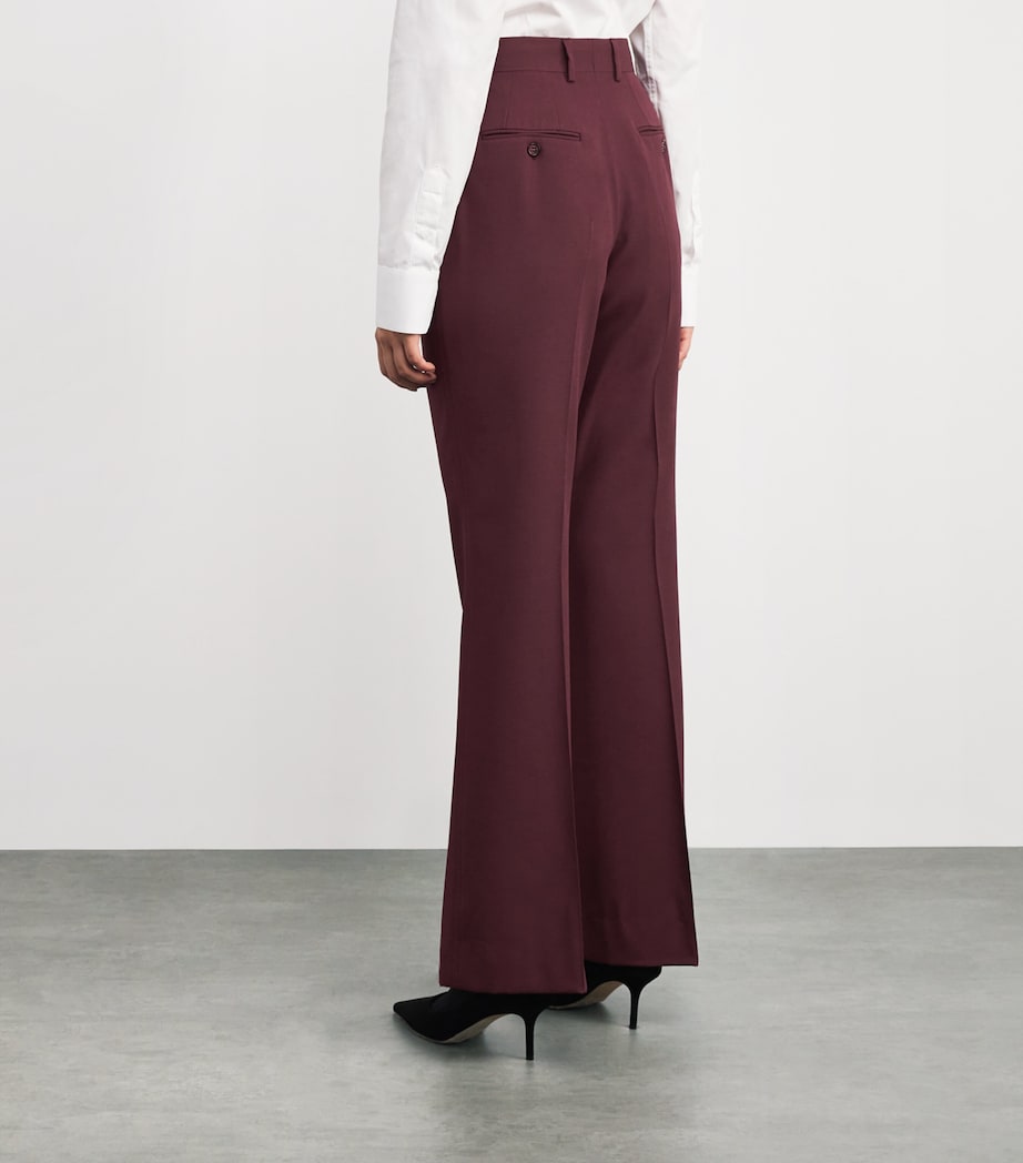Silk-Wool Flared Trousers 6100 Image 4