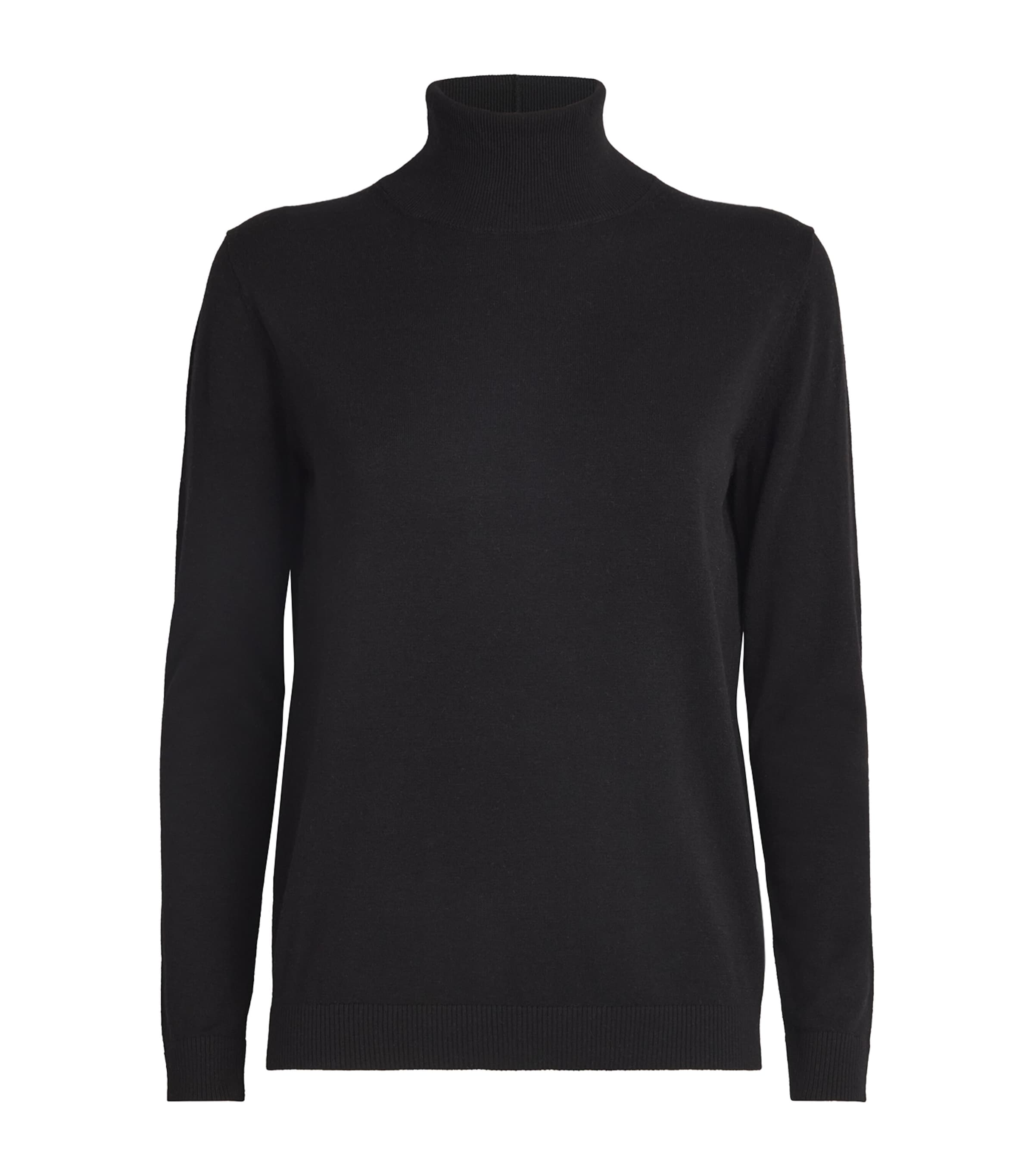 Shop Weekend Max Mara Silk-wool Rollneck Sweater In Black