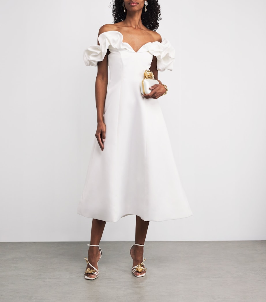 LEO LIN White Annie Midi Dress | Harrods US LEO LIN White Annie Midi Dress | Harrods US