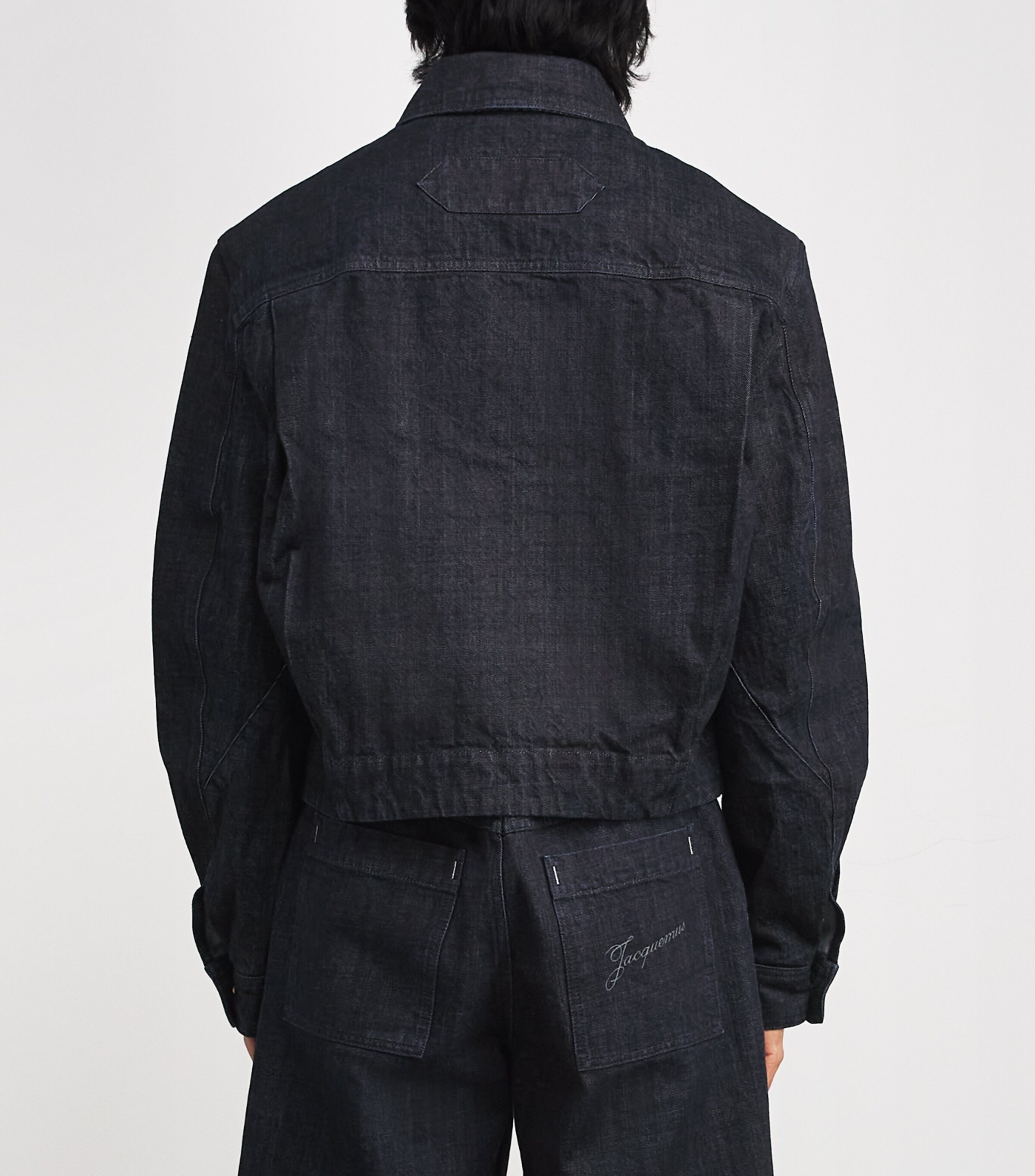 Logo Denim Jacket DARK NAVY Image 4