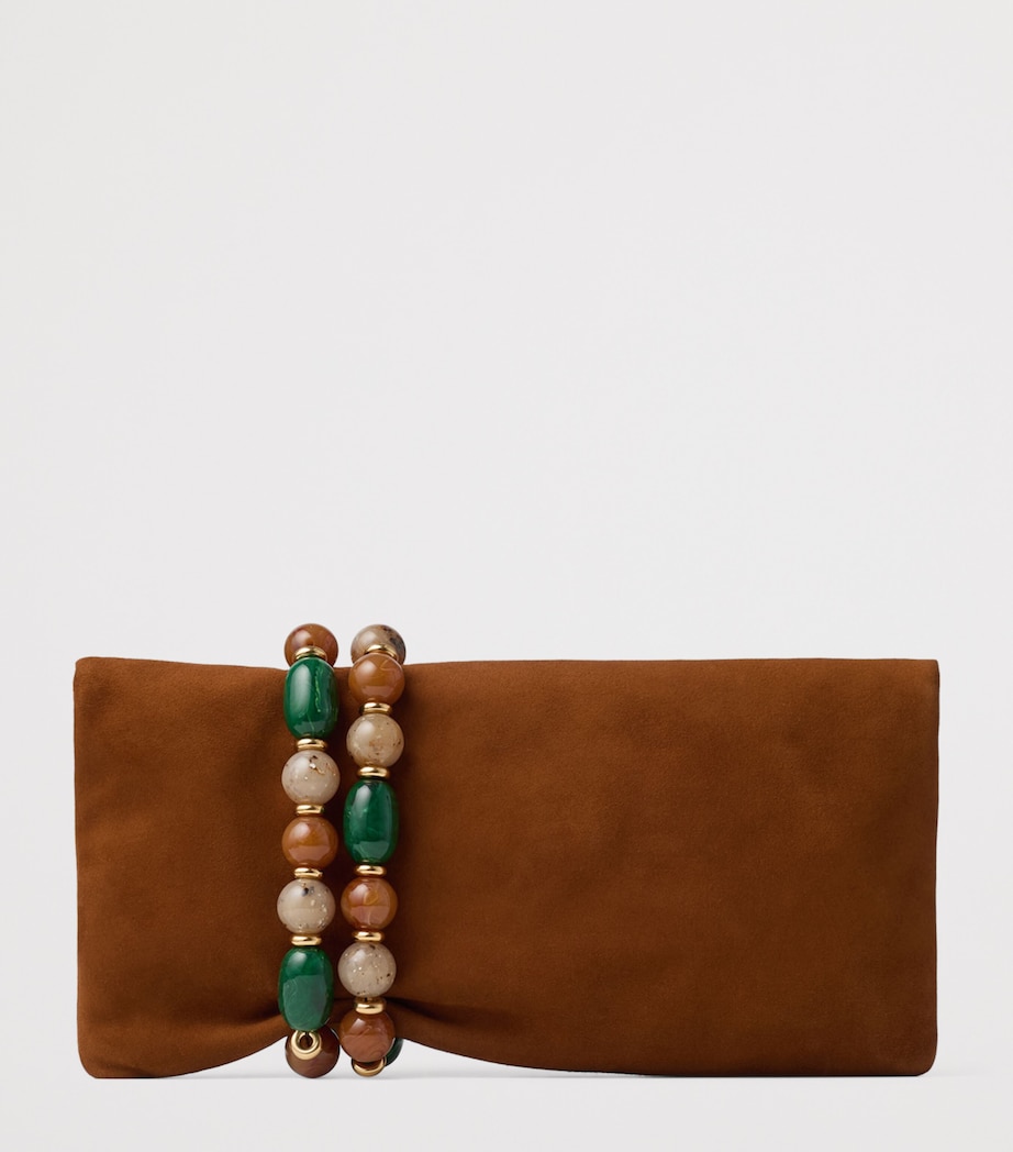 Jimmy Choo Zandra Lambskin Clutch Bag Tan/gold Image 3