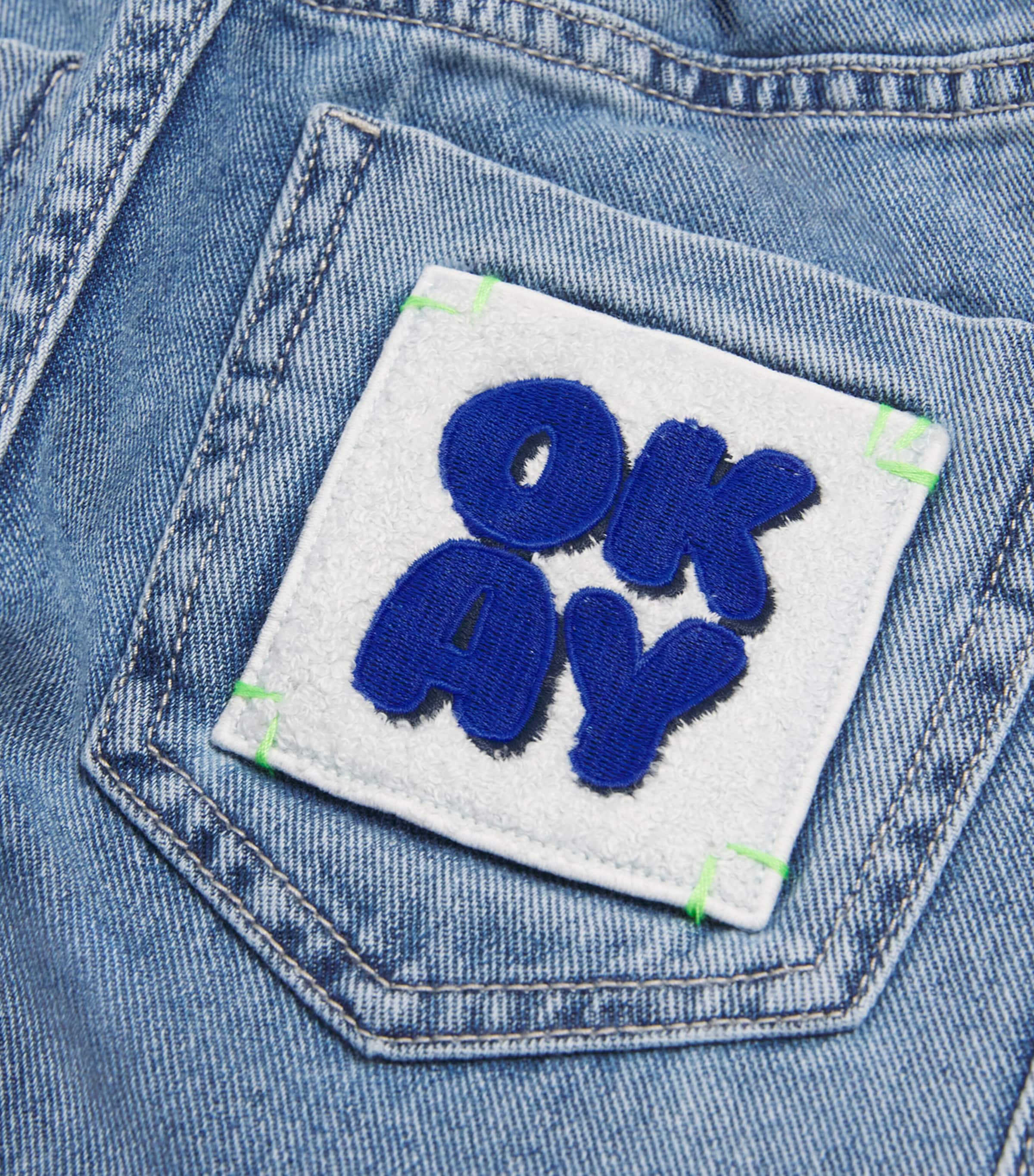 Patch-Detail Jeans (2-6 Years) DBLE STONE+BROSSAGE Image 4