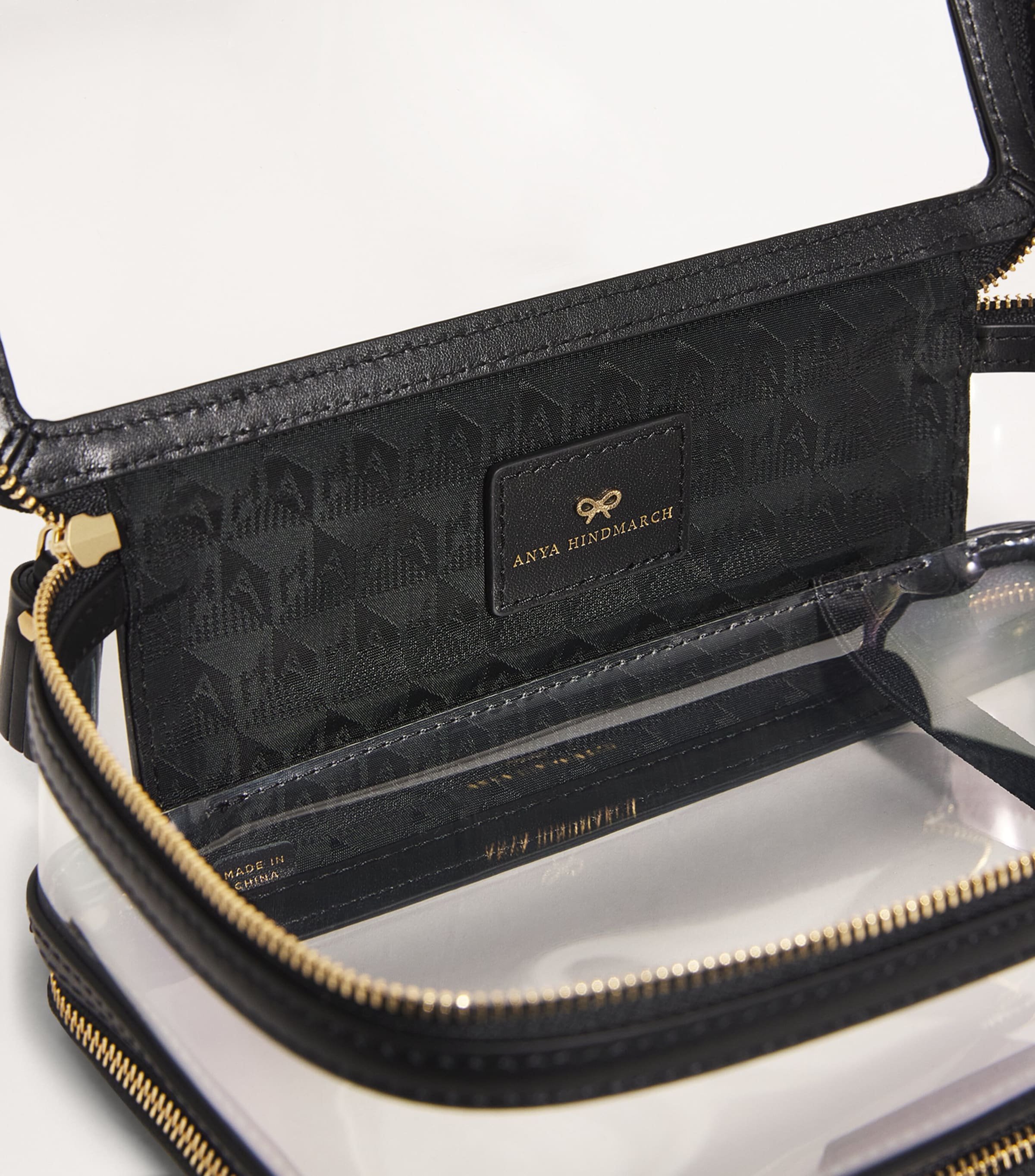 Anya Hindmarch Clear In-Flight Case Clear/black Image 3
