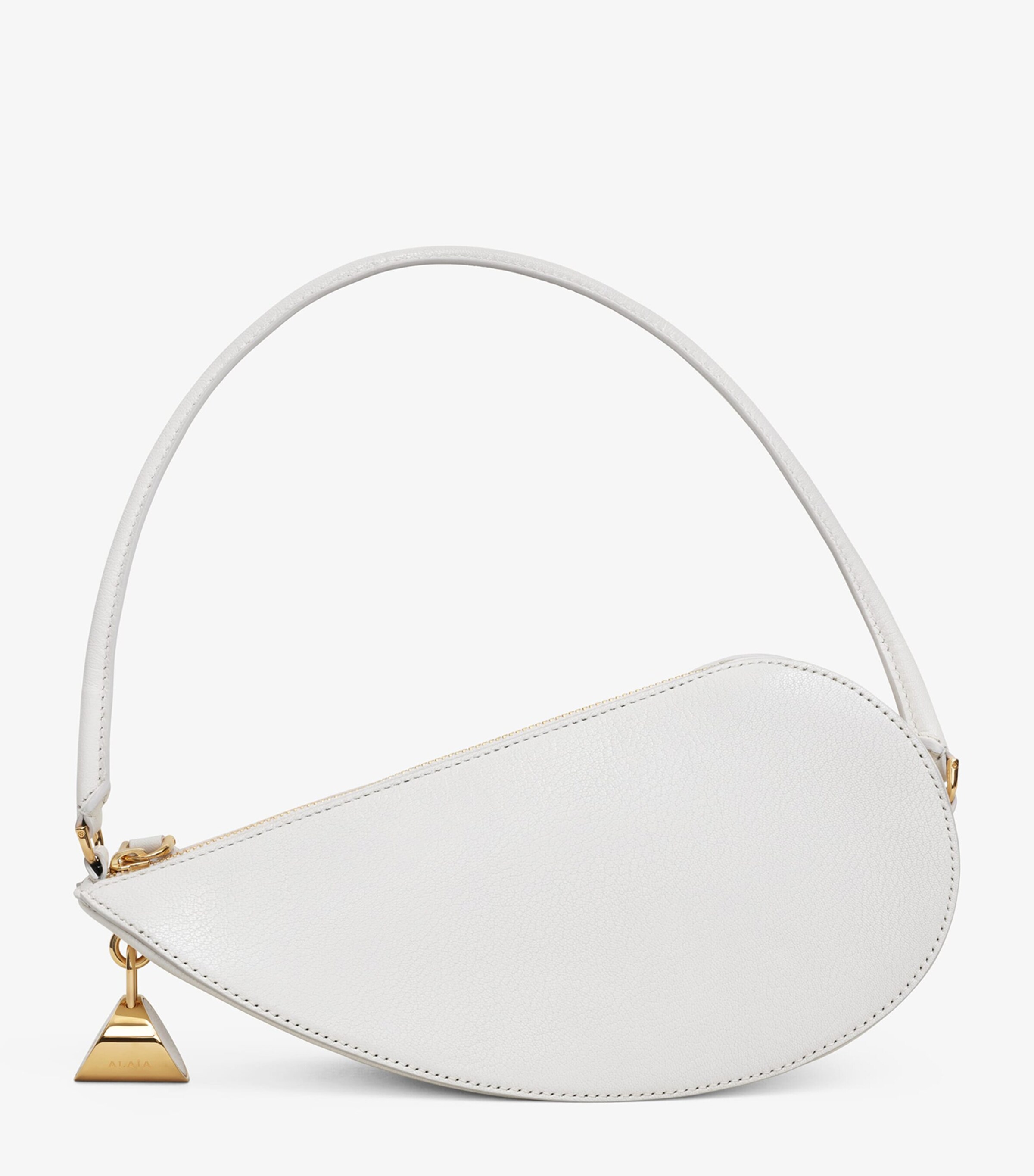 Leather Le Demi-Coeur Shoulder Bag IVOIRE Image 2