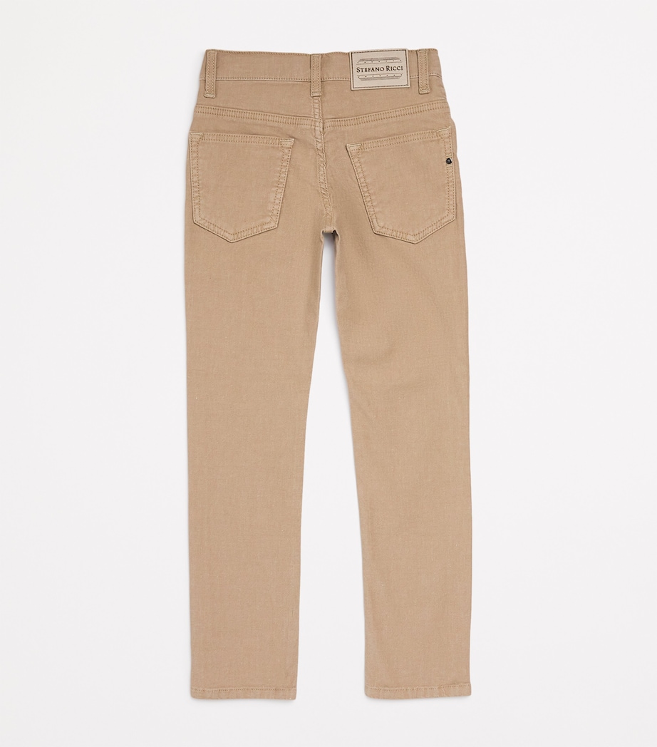 Stefano Ricci Kids Straight Jeans (4-16 Years) Beige Image 2