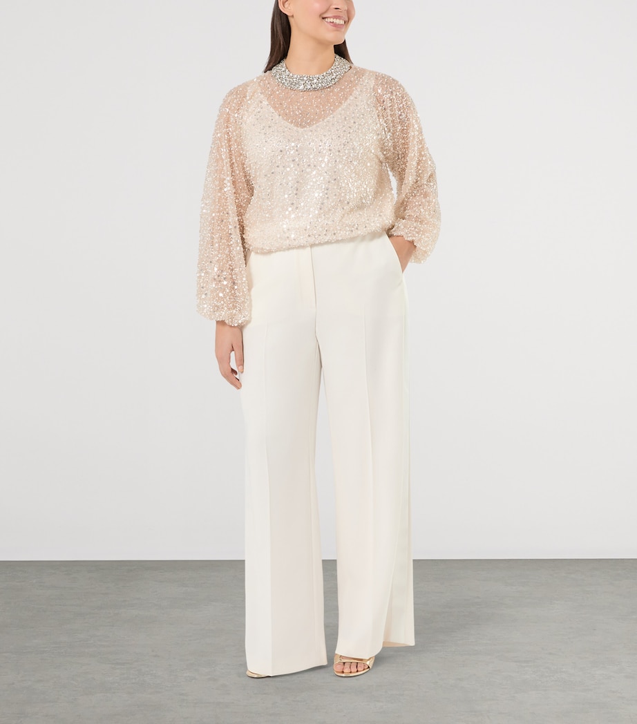 Marina Rinaldi Embellished Silk Choker Nudo Image 3