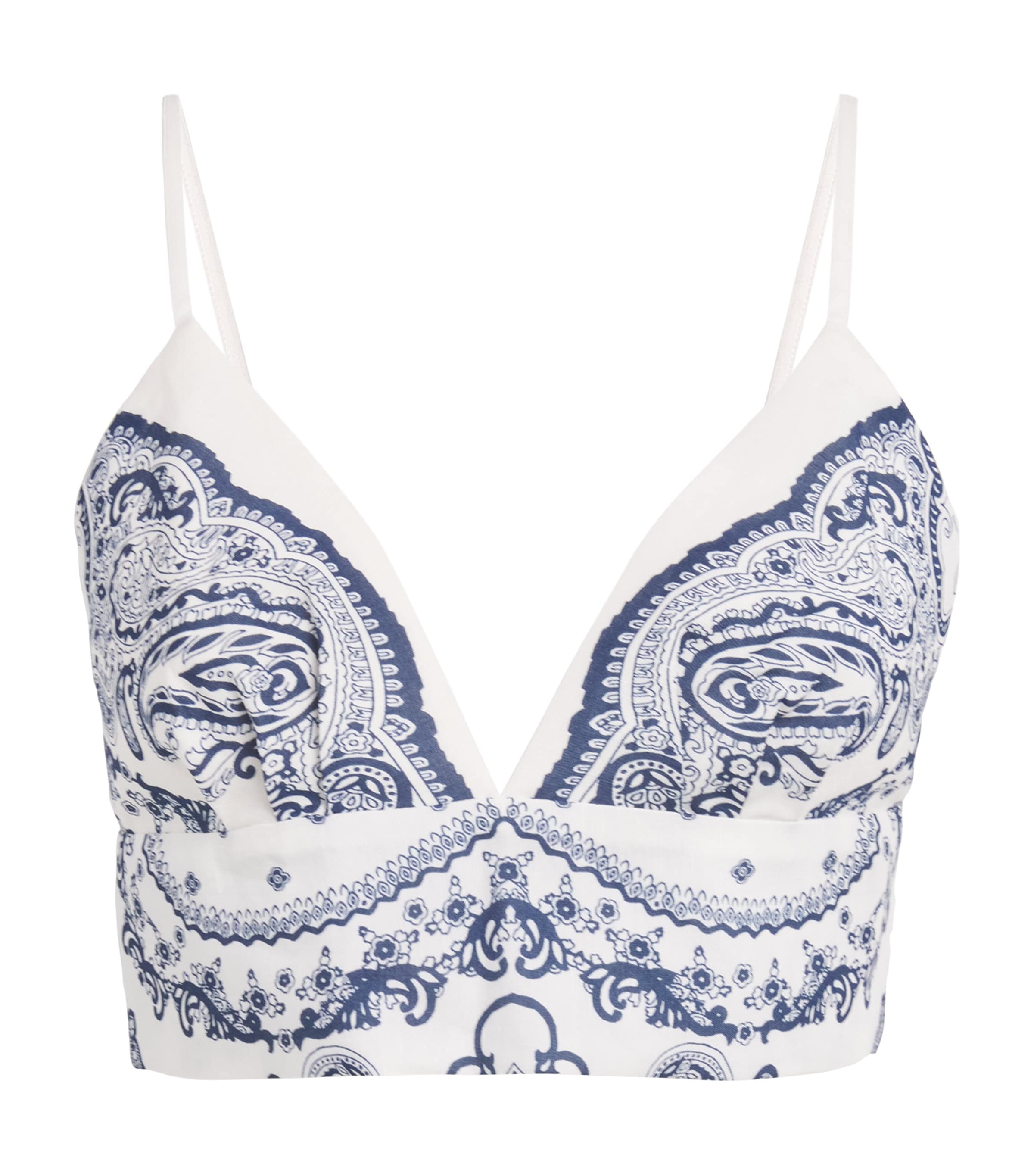 Sandro Paris Bandana Print Crop Top | Women Clothing | Tops | Crop Tops | Designers | Sandro Paris | 1032