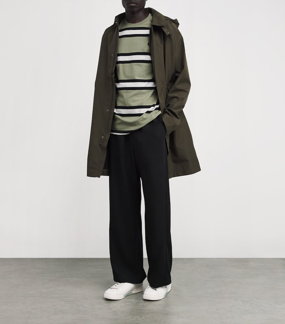 Cotton Stripe Laurel Wreath T-Shirt X88OLIVE MINT Image 2